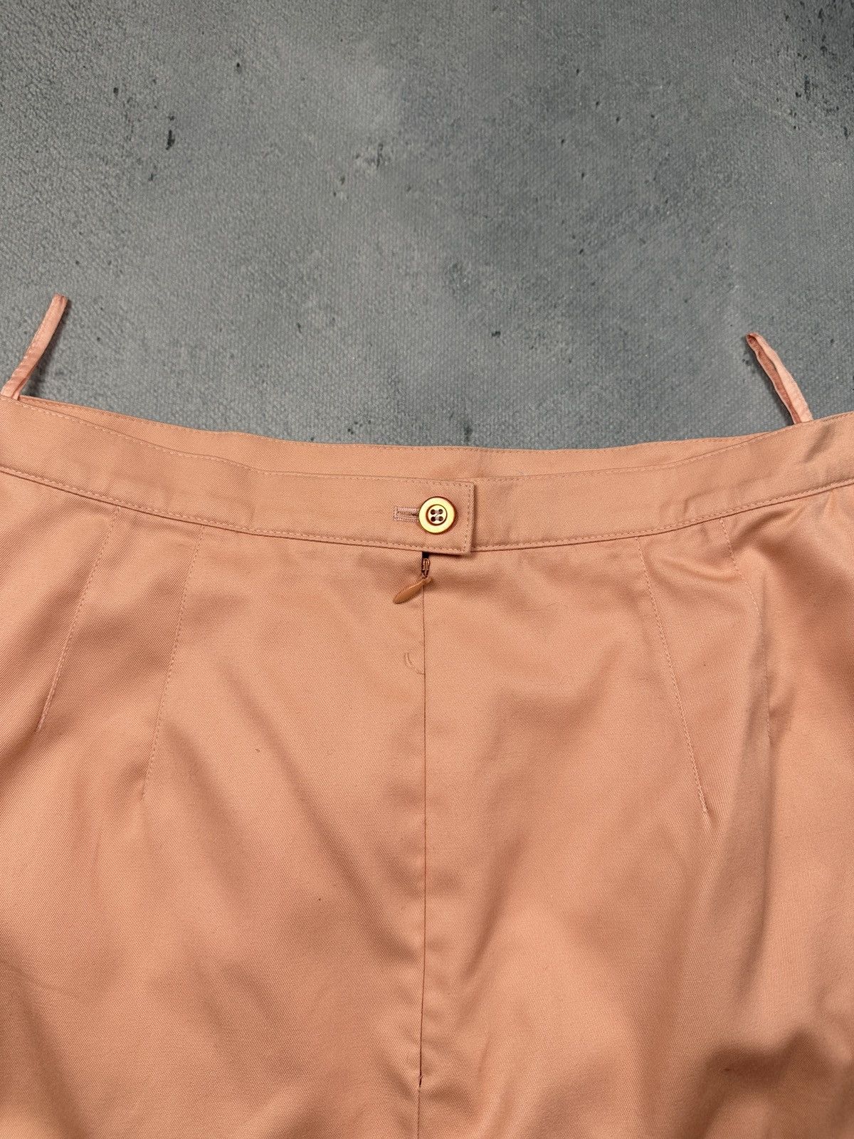 Escada Vintage Escada Peach Cotton Pencil Skirt Margaretha Ley Rare Size 28" / US 6 / IT 42 - 13 Thumbnail