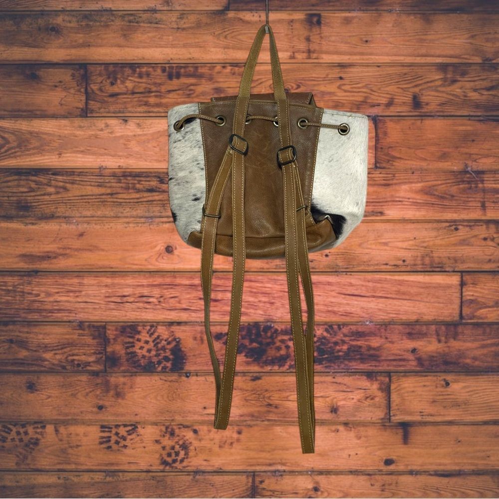 Other Myra Upcycled Cowhide & Leather Must Have Backpack Bag Size ONE SIZE - 2 Thumbnail
