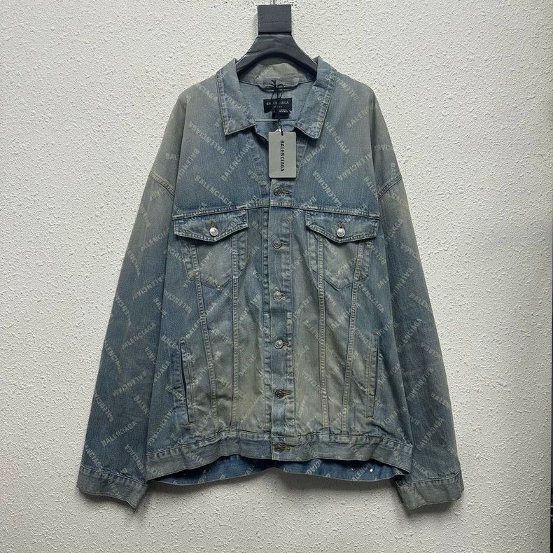 Balenciaga Balenciaga Denim Jacket Washed Gray - dmc Size US M / EU 48-50 / 2 - 1 Thumbnail