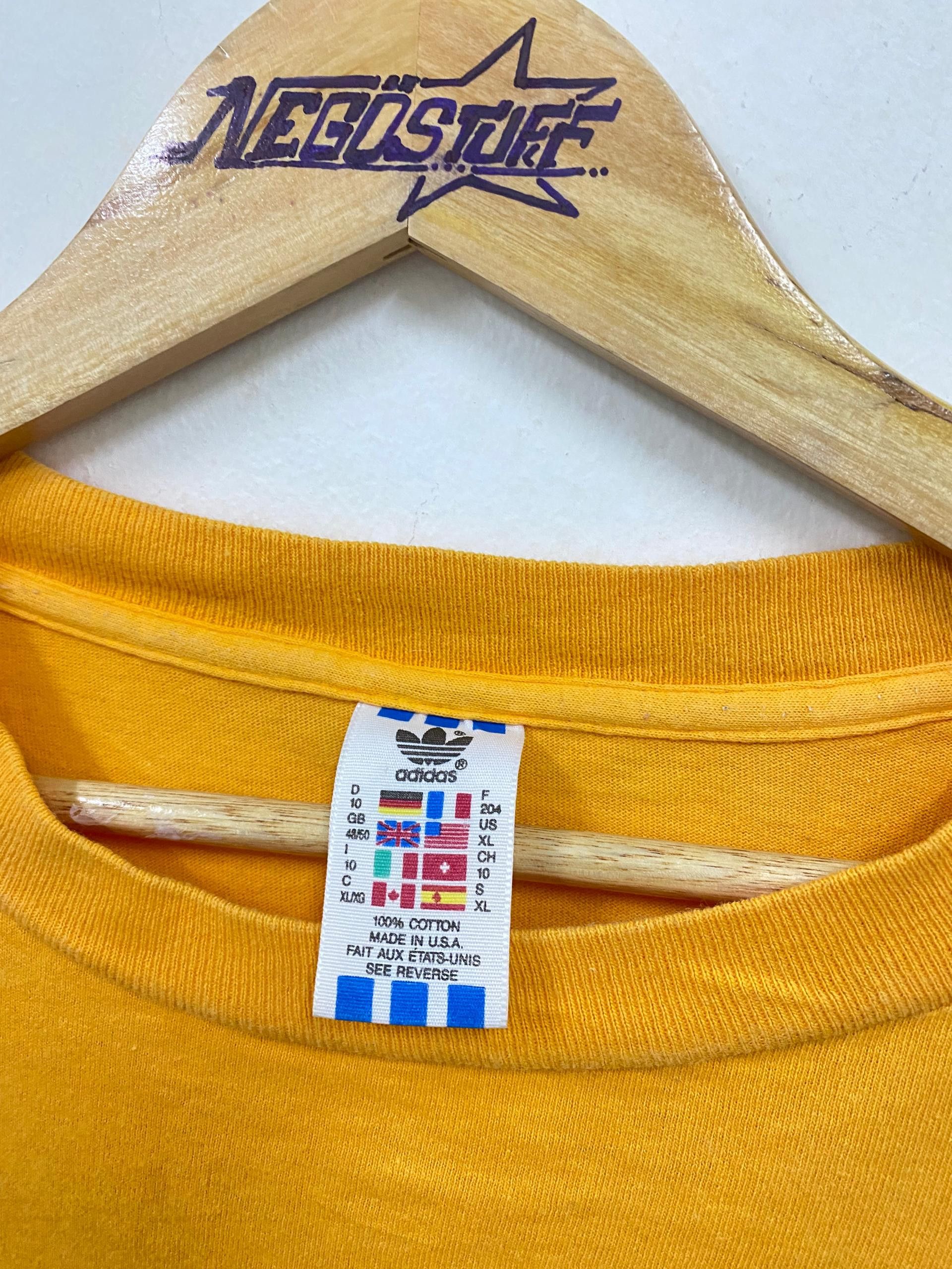 Adidas Vintage 90s Adidas Basketball single stich t shirt Size US XXL / EU 58 / 5 - 3 Thumbnail