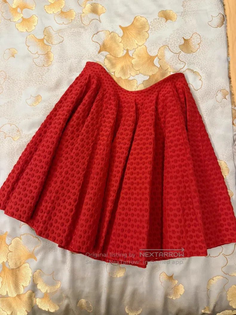 Alaia Alaia Red Knit Two-Piece Set, Top + Skirt Size S / US 4 / IT 40 - 3 Thumbnail