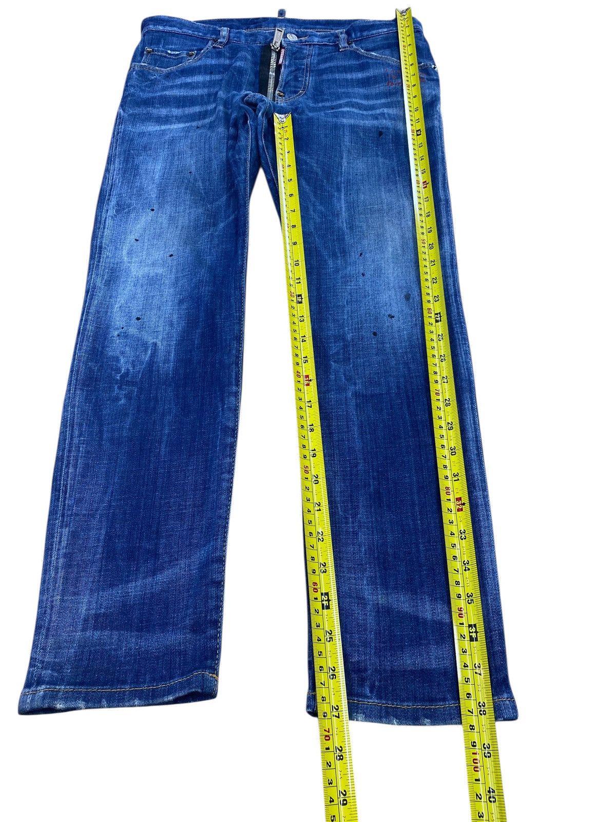 Dsquared2 Dsquared2 Faded Wash Whisker Style Straight Cut Jeans Size US 32 / EU 48 - 7 Thumbnail
