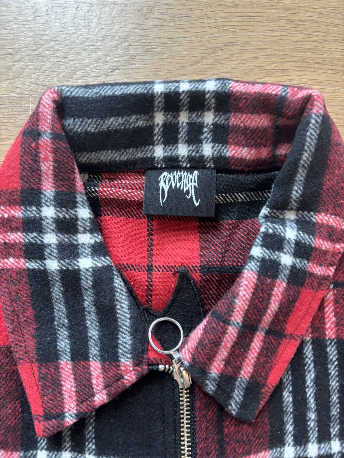 Revenge Revenge Red Flannel Zip Up Size US M / EU 48-50 / 2 - 7 Thumbnail