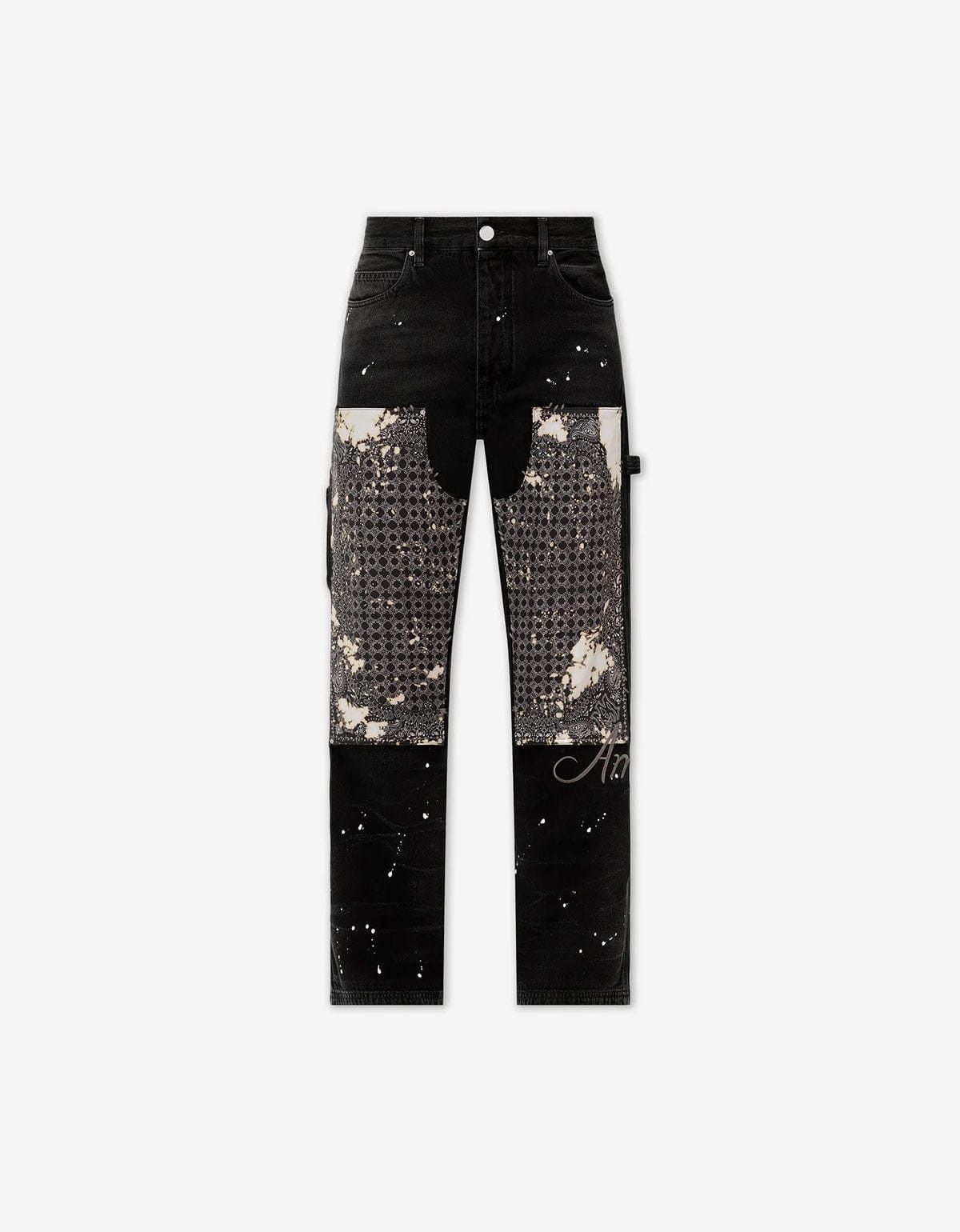 Amiri Amiri Black Bleach Bandana Carpenter Jeans Size US 32 / EU 48 - 1 Thumbnail