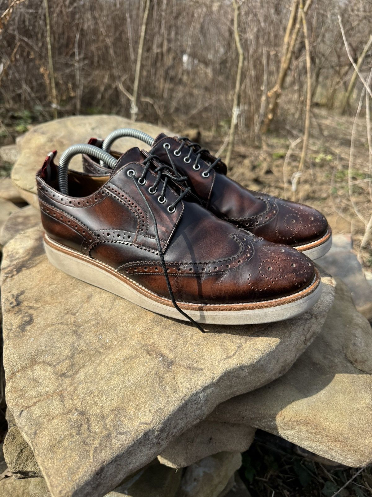 Bally Bally Codrik Wingtip Darby Lace Up Brogue Shoes Size US 9 / EU 42 - 3 Thumbnail