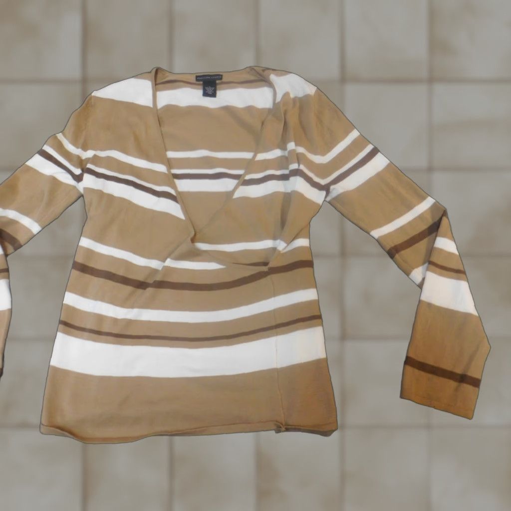 Madison Madison Studio Womens Sweater Medium brown striped pullover Size M / US 6-8 / IT 42-44 - 1 Thumbnail