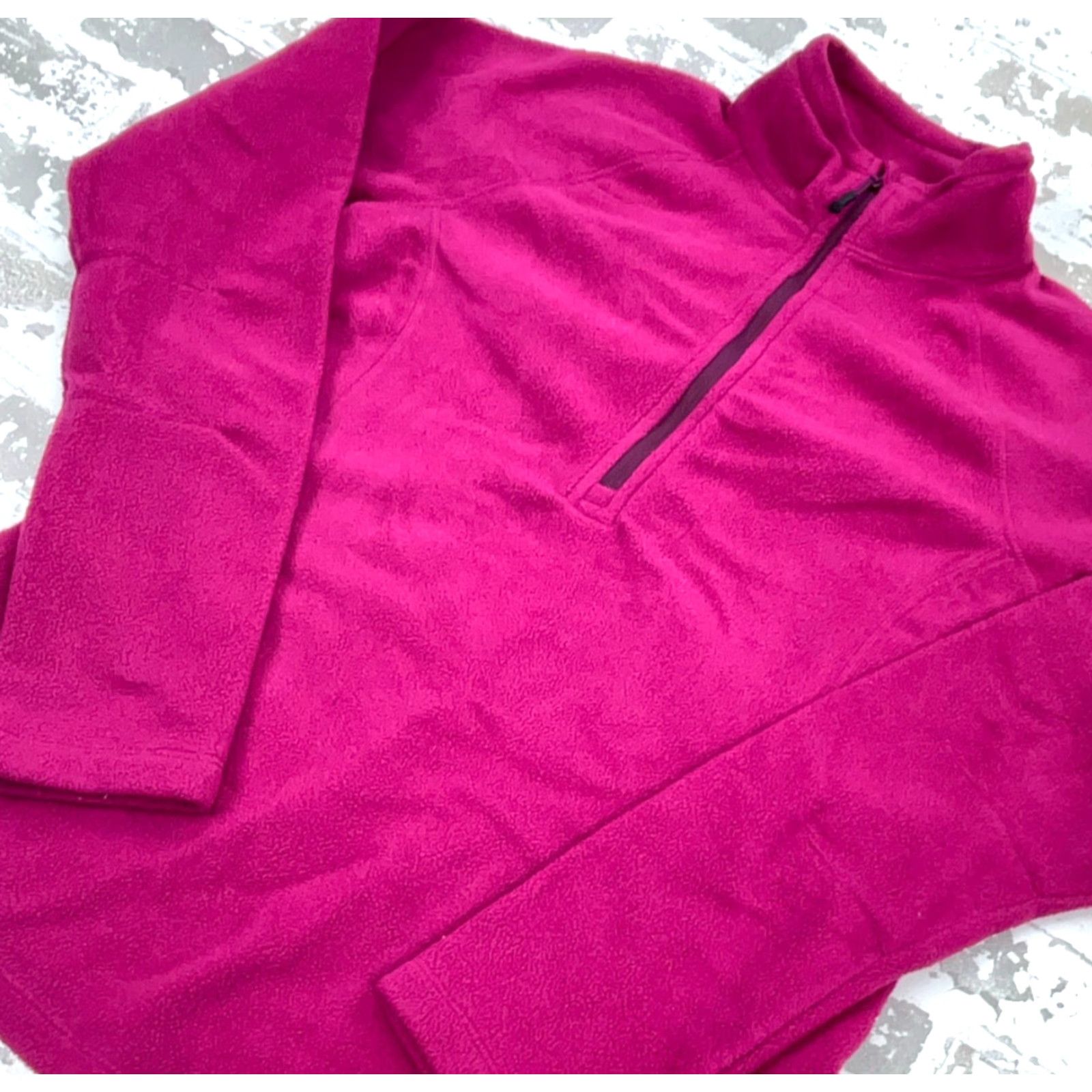 Eddie Bauer Eddie Bauer Women Medium Pink Fleece Jacket Layer Top Quarter Zip Size M / US 6-8 / IT 42-44 - 2 Thumbnail