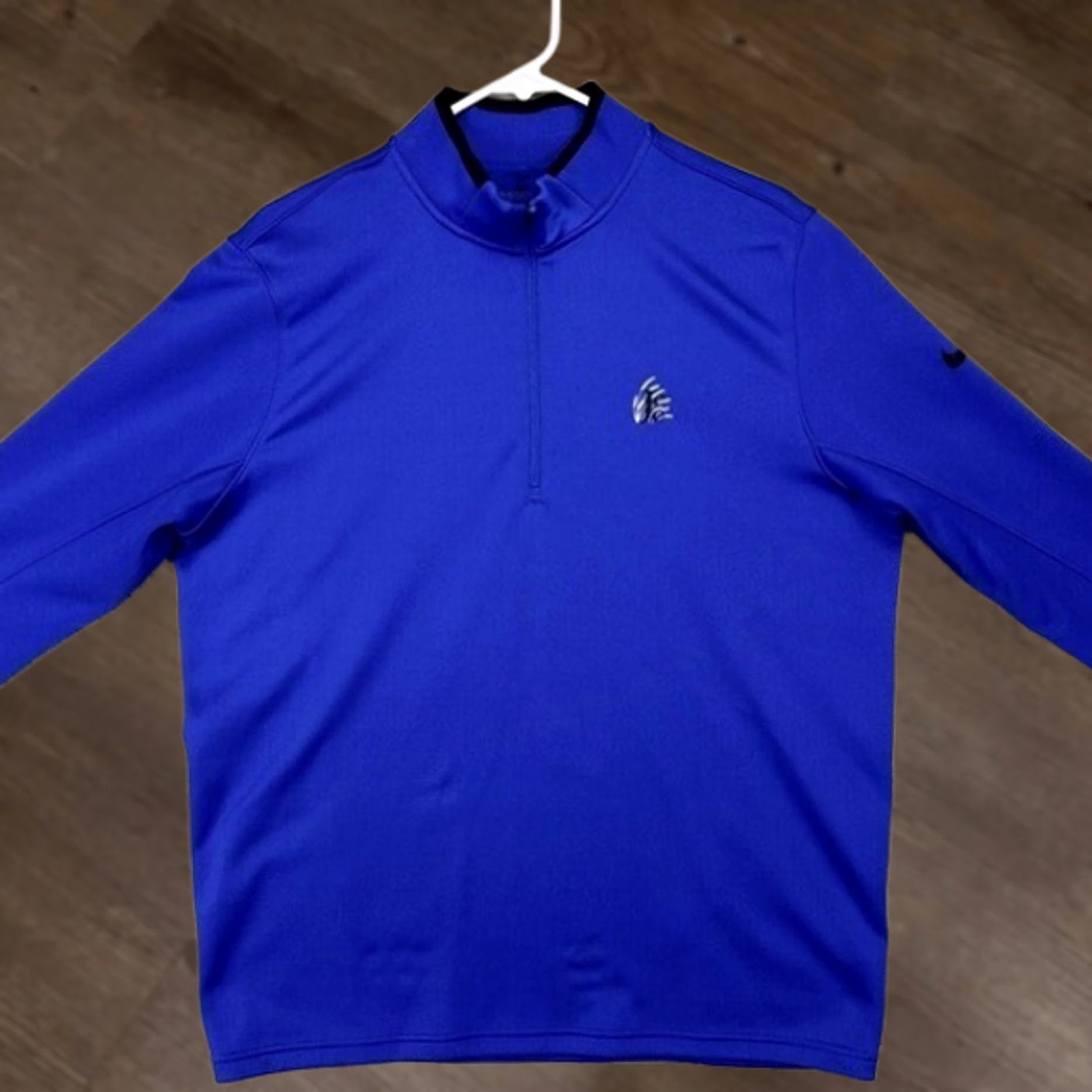 Nike Nike Golf Pullover Shirt Men Large Dri-Fit Blue Long Sleeve Quarter Zip Mock Neck Athletic Casual Size US L / EU 52-54 / 3 - 1 Thumbnail