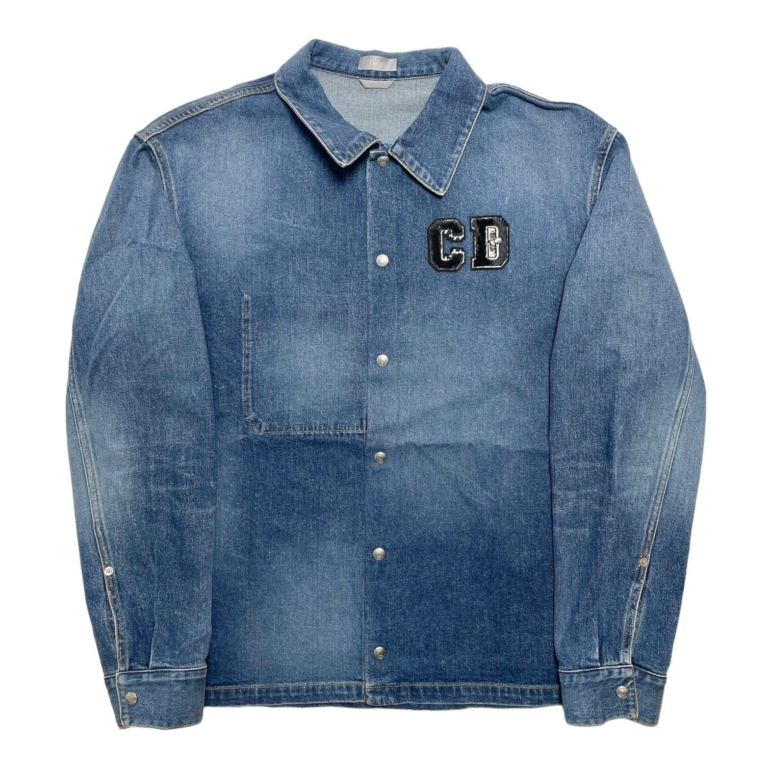 Dior Dior x Kenny Scharf Denim Overshirt Jacket Blue Size US XL / EU 56 / 4 - 1 Thumbnail