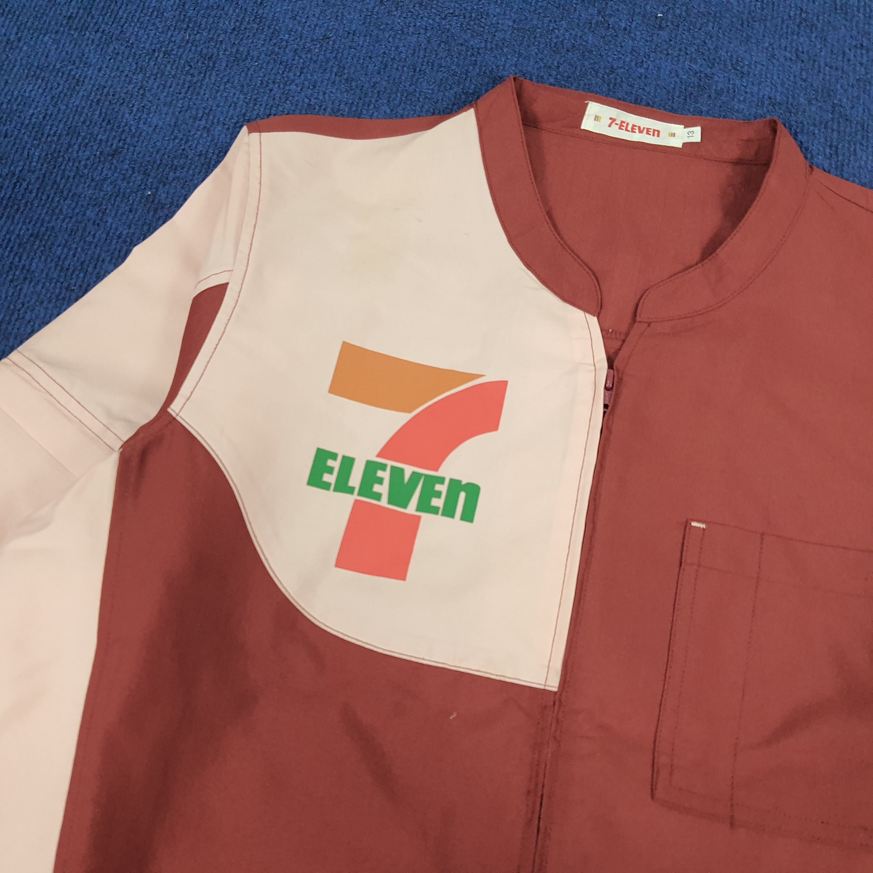 Japanese Brand × Vintage Vintage 7 Eleven Japanese Uniform Staff Shirt Size M / US 6-8 / IT 42-44 - 2 Thumbnail