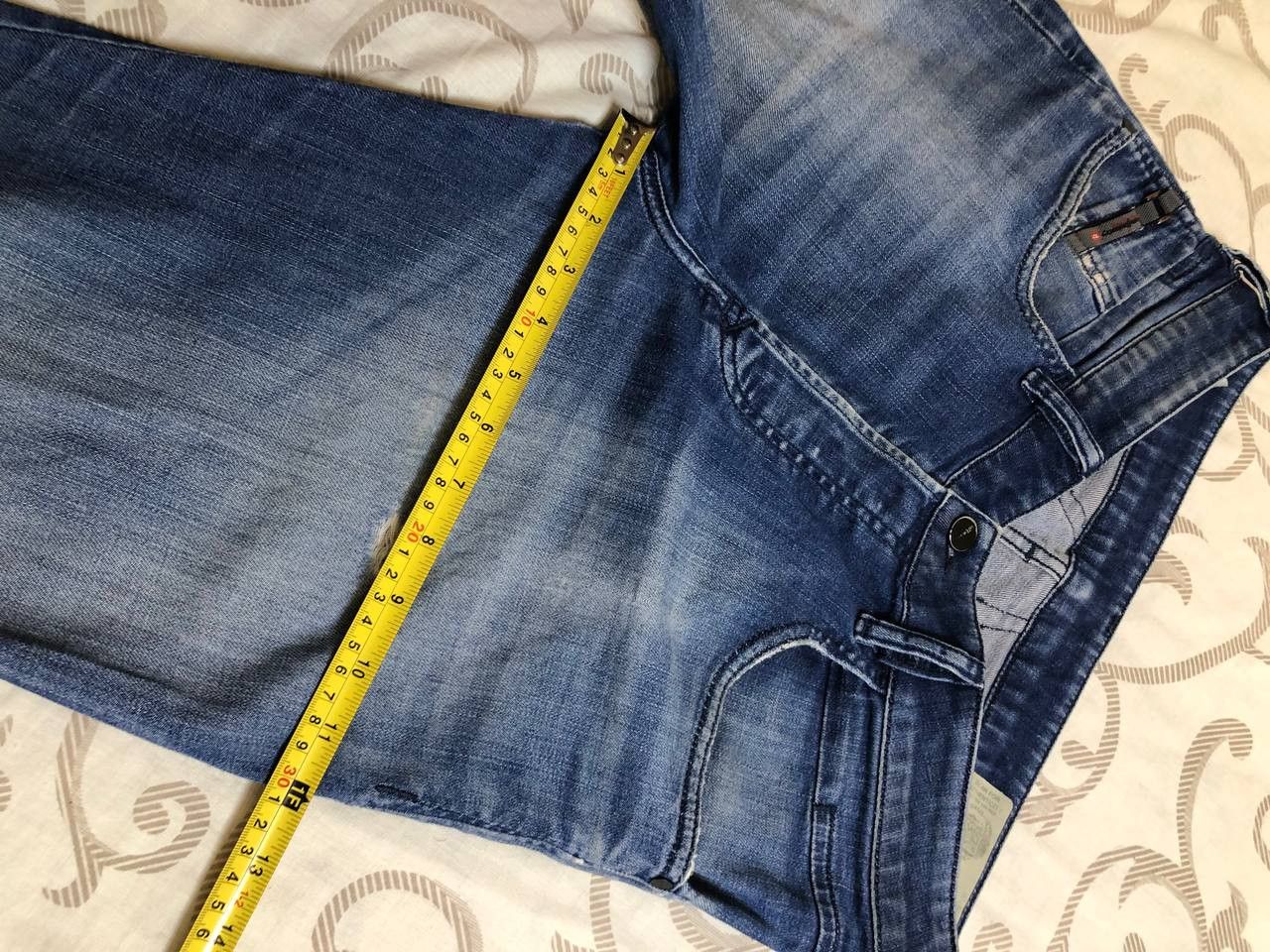 Diesel Diesel D-Bazer Tapered Distressed Dark Blue Jeans Size US 31 - 15 Thumbnail