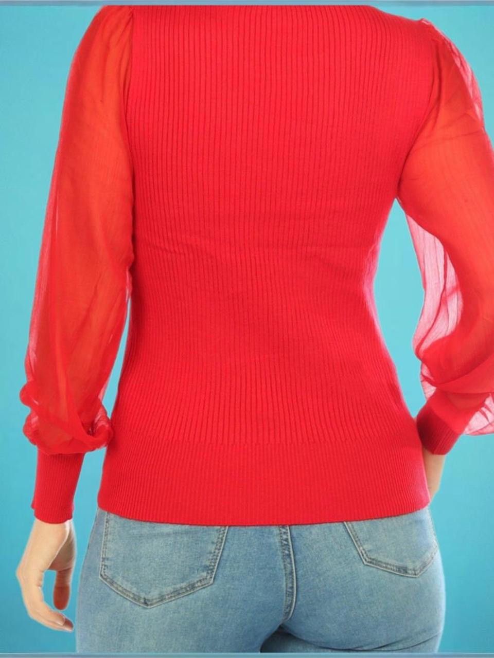 I.N.C I.N.C. International Concepts Women's Sheer-Sleeve Sweater Size L / US 10 / IT 46 - 4 Thumbnail