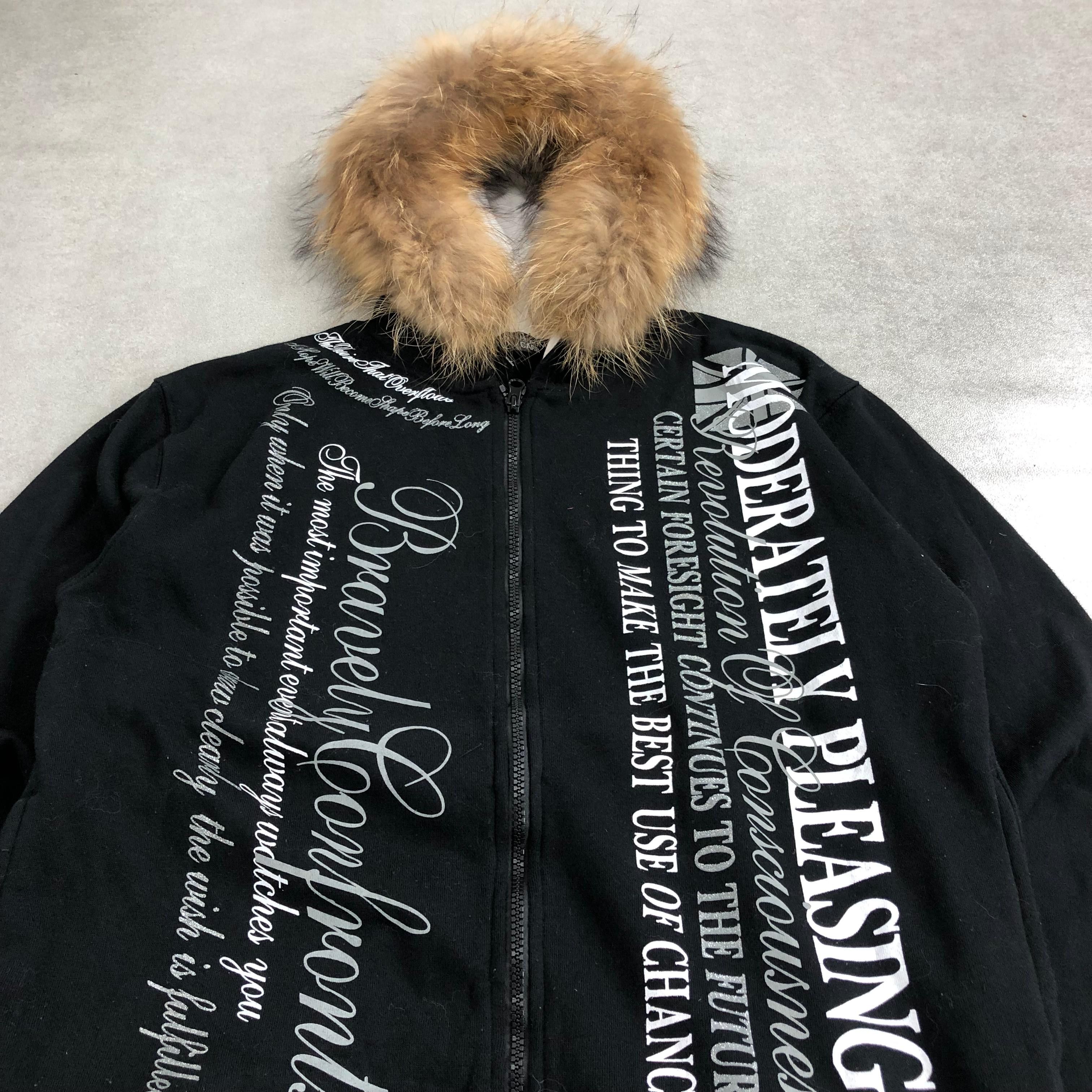 Japanese Brand 2000s Beaumont Carr Poem Goa Gothic Punk Lgb Fur Zip Hoodie Size US L / EU 52-54 / 3 - 2 Thumbnail