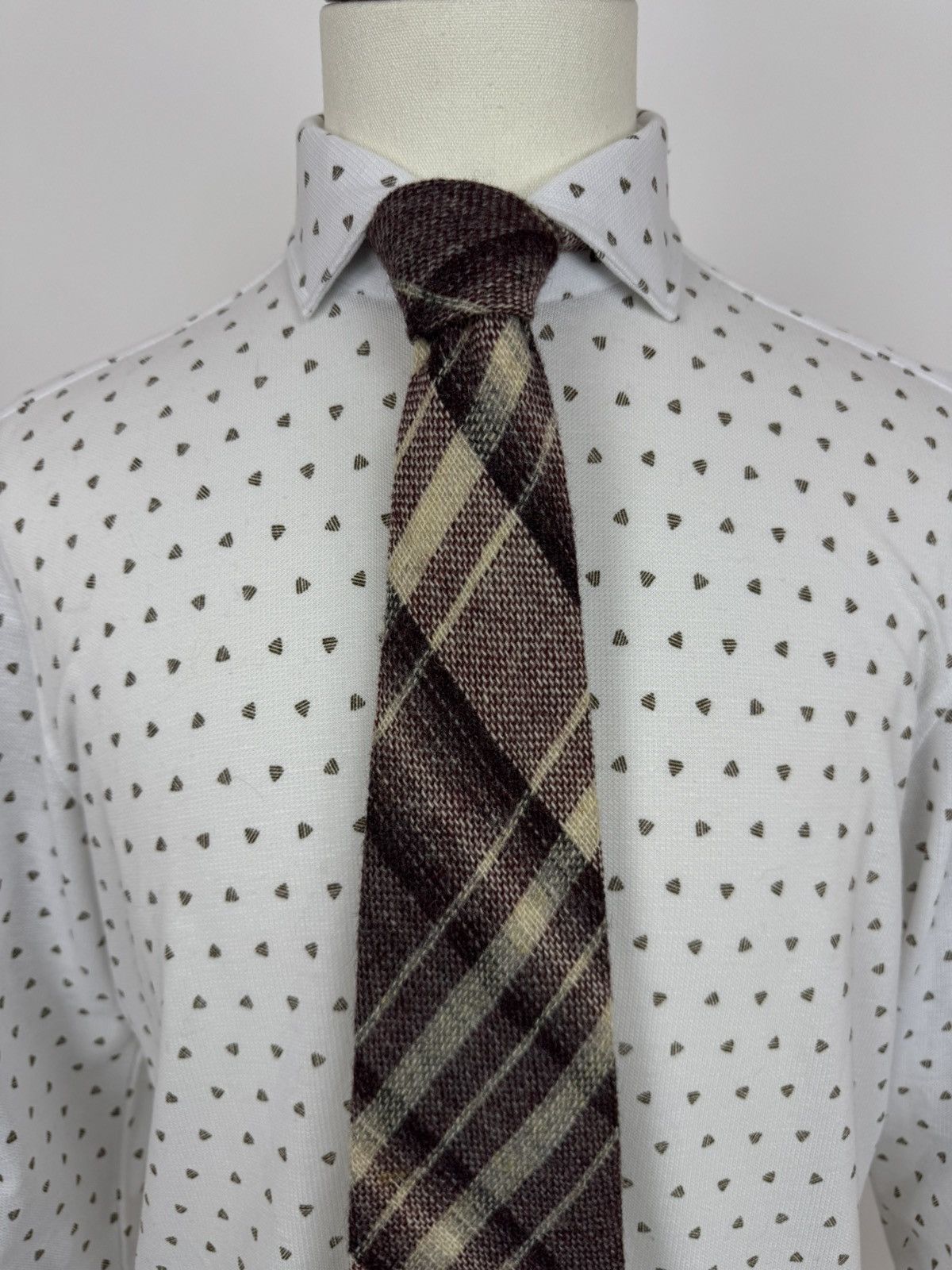 Saint Michael St. Michael Vintage wool plaid ties checkered tie knitted Size ONE SIZE - 2 Thumbnail