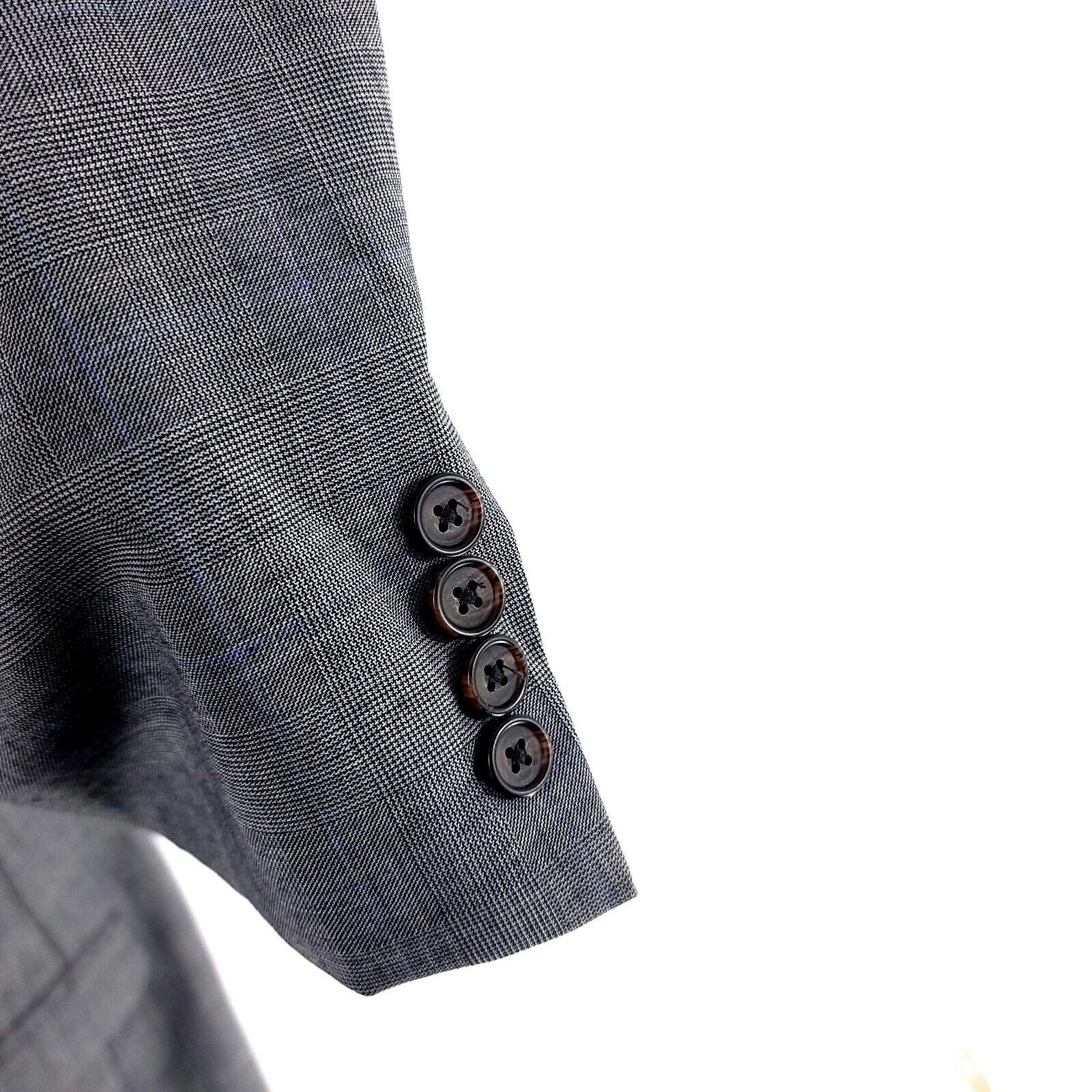 Lauren Ralph Lauren Lauren Ralph Lauren Wool 2 Button Blazer 48L Gray Glen Plaid Size 48L - 3 Thumbnail