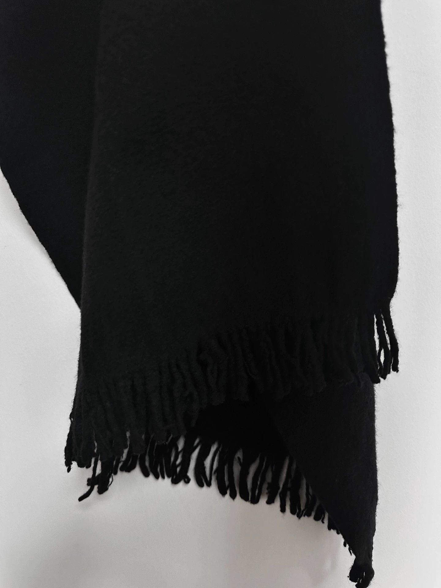Comme des Garcons Comme des Garçons 92AW Fulled Wool Scarf Black Size ONE SIZE - 2 Thumbnail