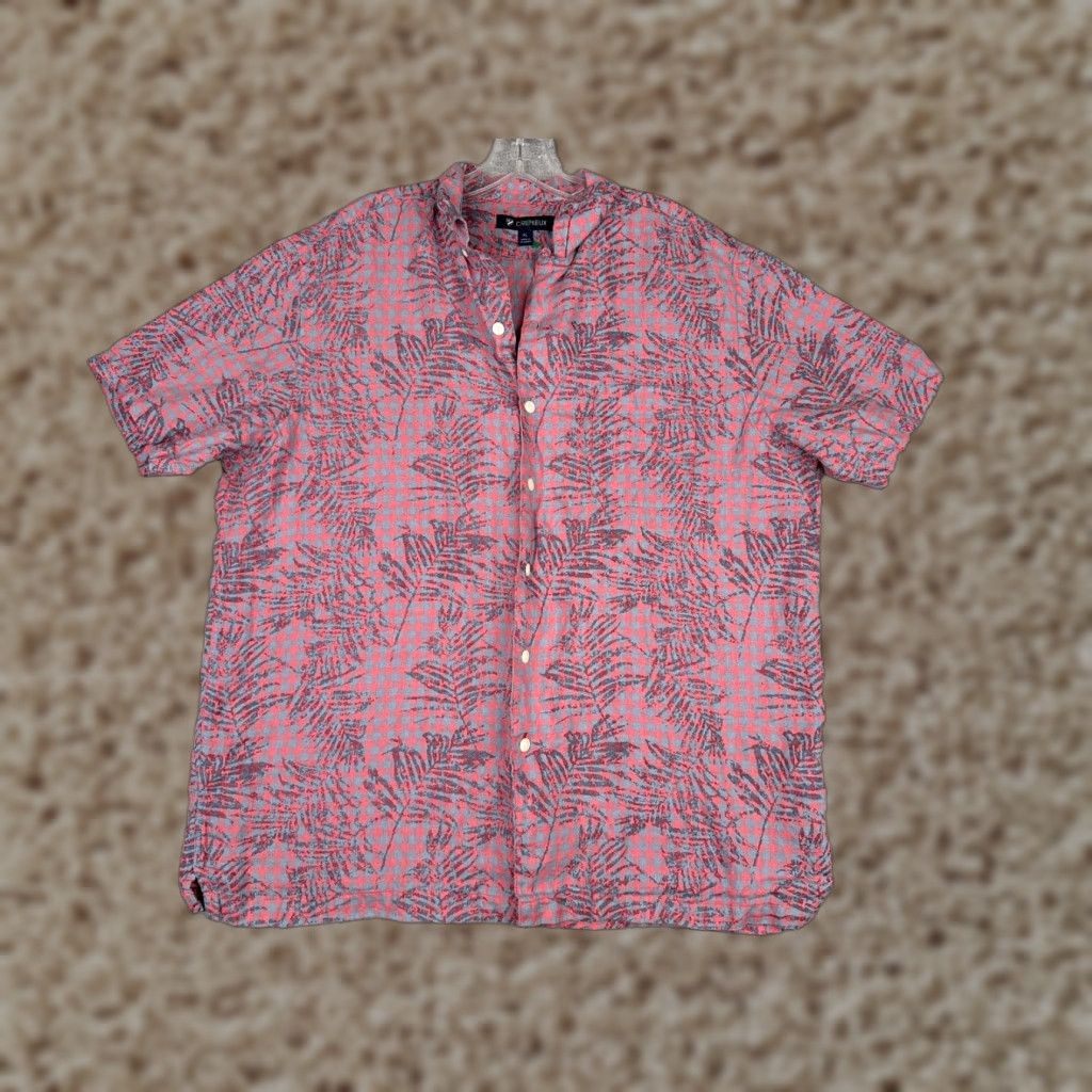 Cremieux Cremieux Shirt Men XL Blue Plaid Linen Button-Up Hawaiian Aloha Beach Vacation Resort Casual Party/Cocktail 100% Linen Size US XL / EU 56 / 4 - 1 Thumbnail