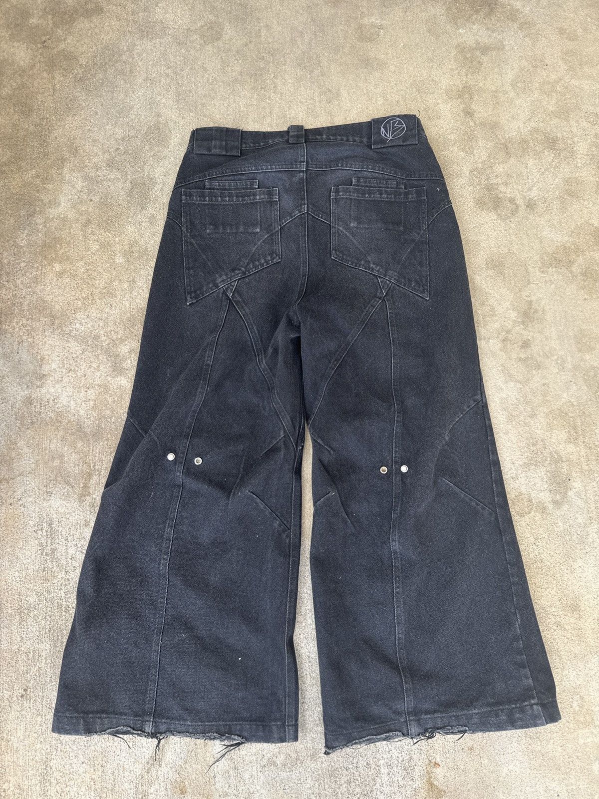 No Faith Studios Nofaithstudio sun faded dune baggy denim