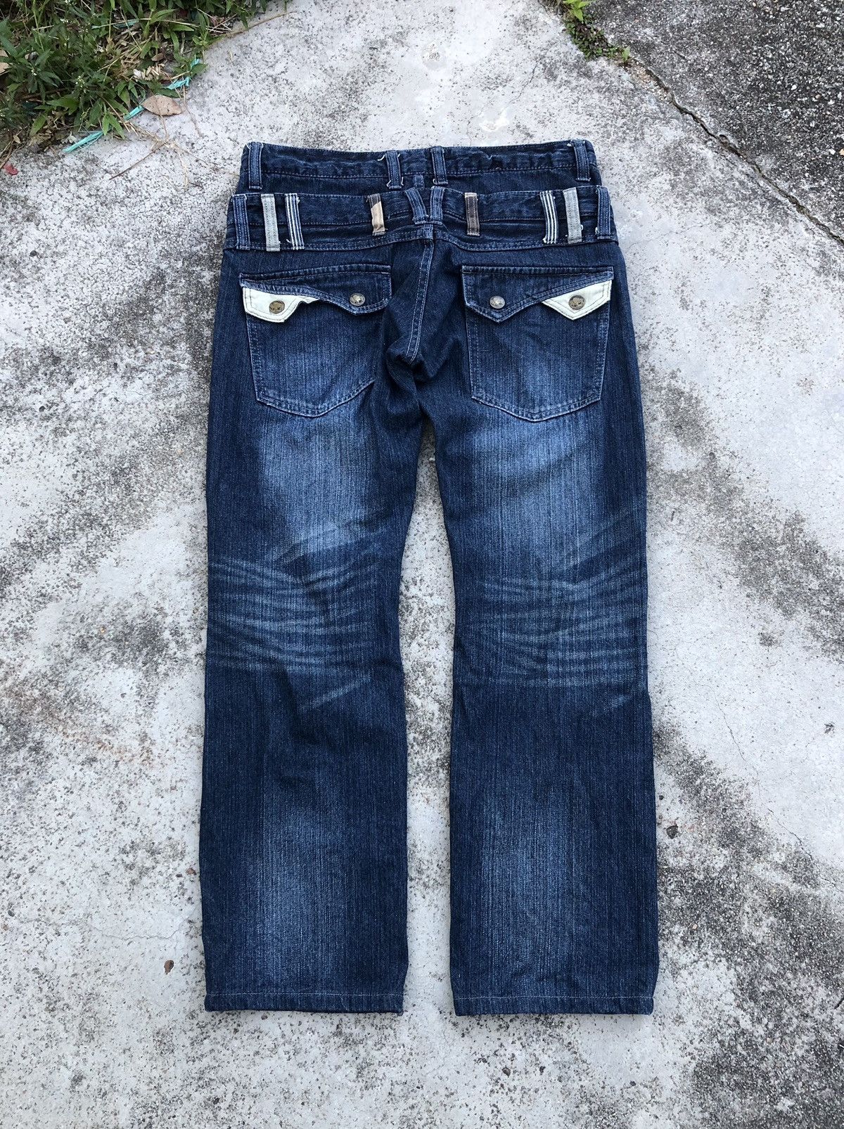 Seditionaries SKULLBONES PUNK STYLE DOUBLE WAIST DENIM Size US 33 - 7 Thumbnail
