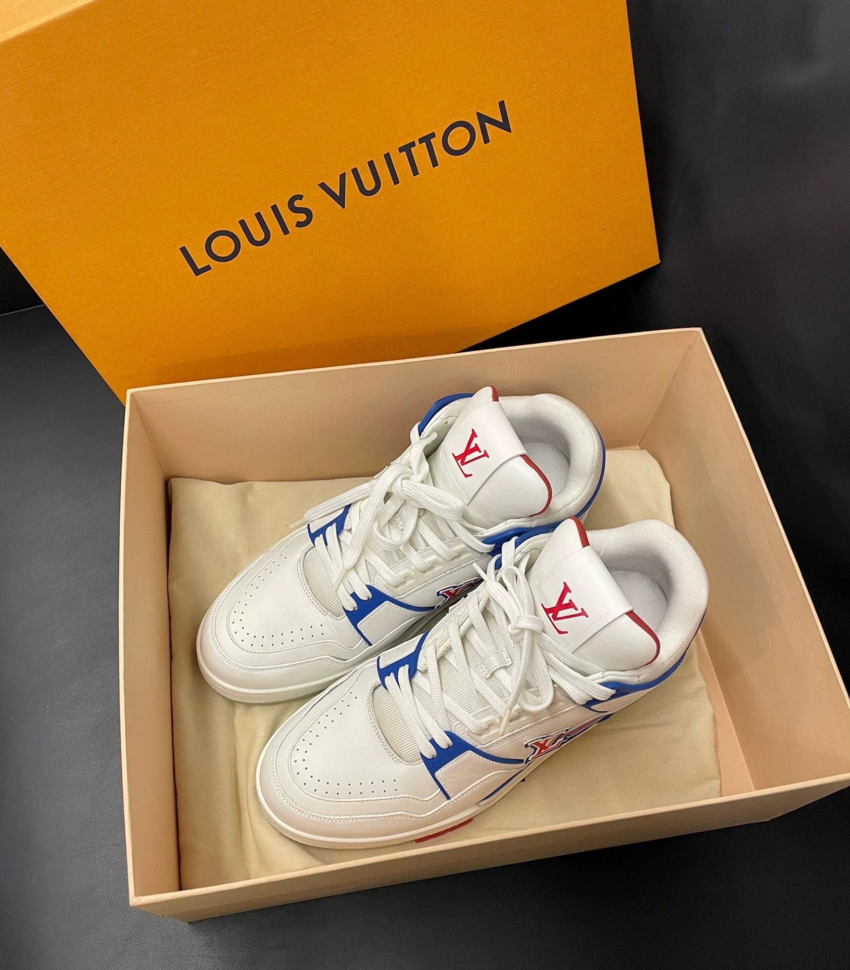Louis Vuitton lv trainer tricolor low-top sneakers for men Size US 9 / EU 42 - 1 Thumbnail