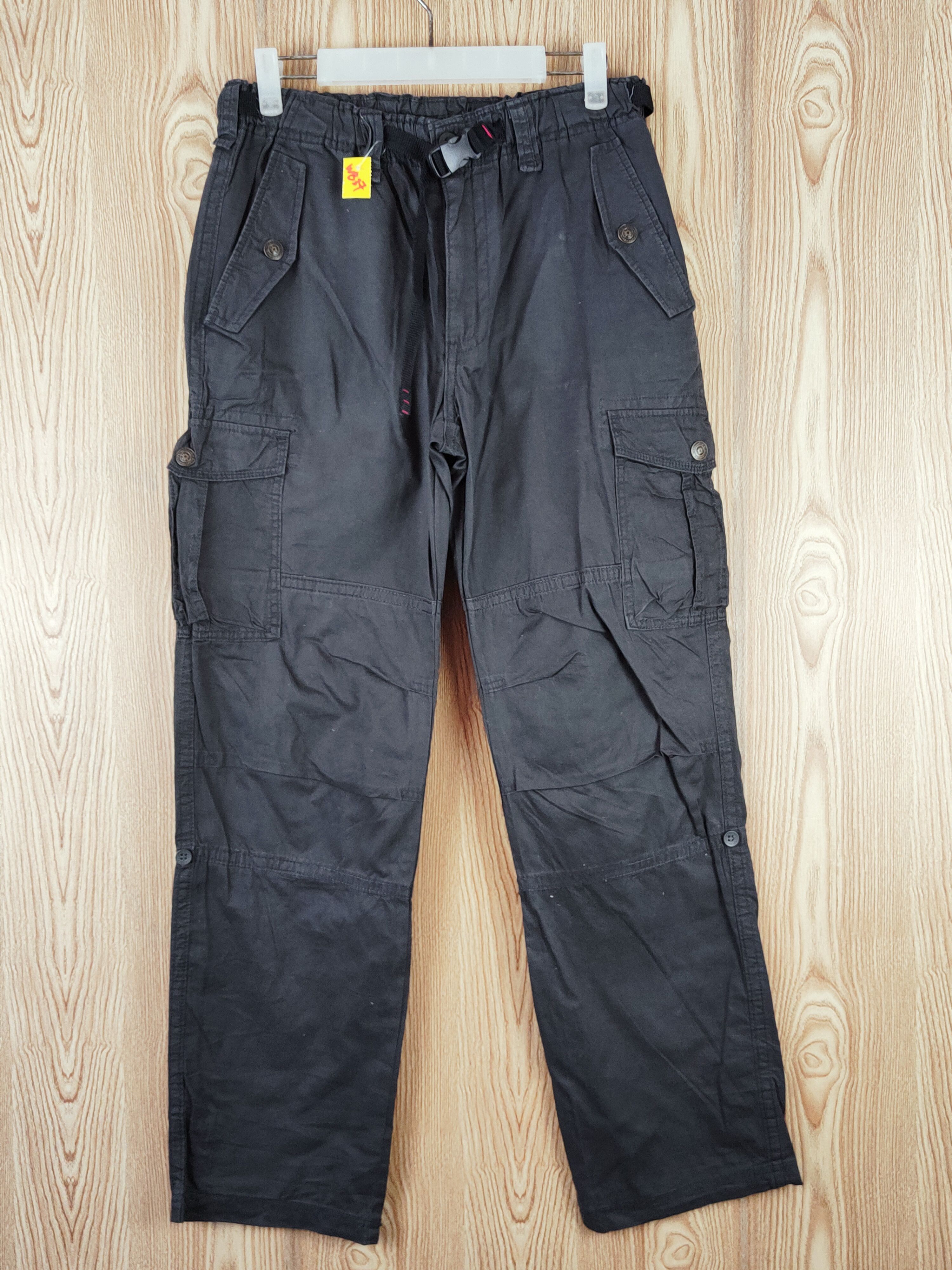 Japanese Brand Japanese Brand Black Multipocket Tactical Cargo Pants #W837 Size US 33 - 1 Thumbnail
