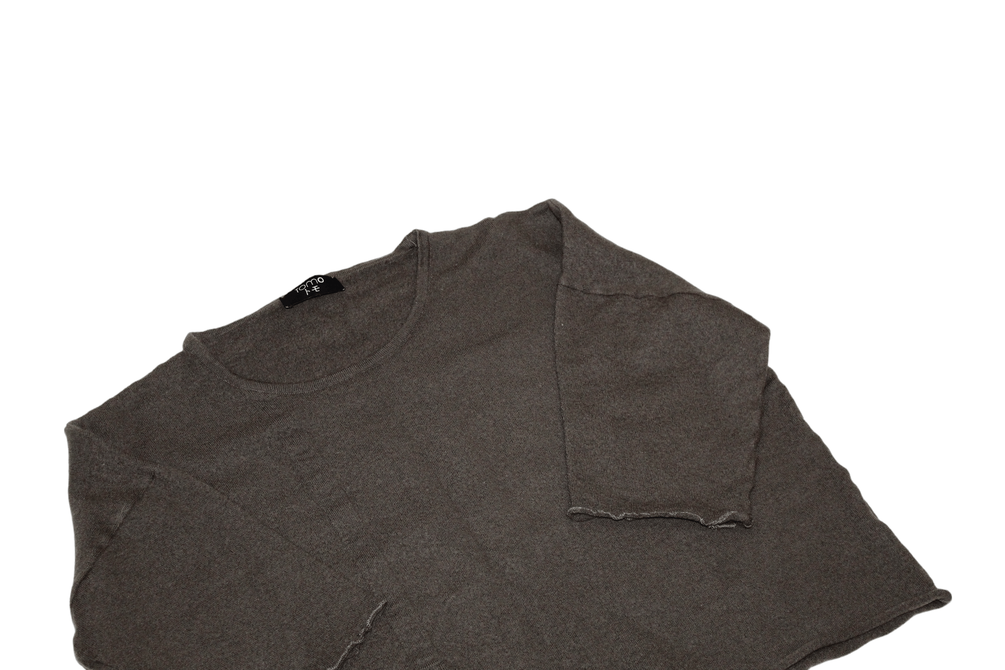 Japanese Brand TOMO Merino Wool Raw Cut Asymmetric Oversized Top Size L / US 10 / IT 46 - 5 Thumbnail