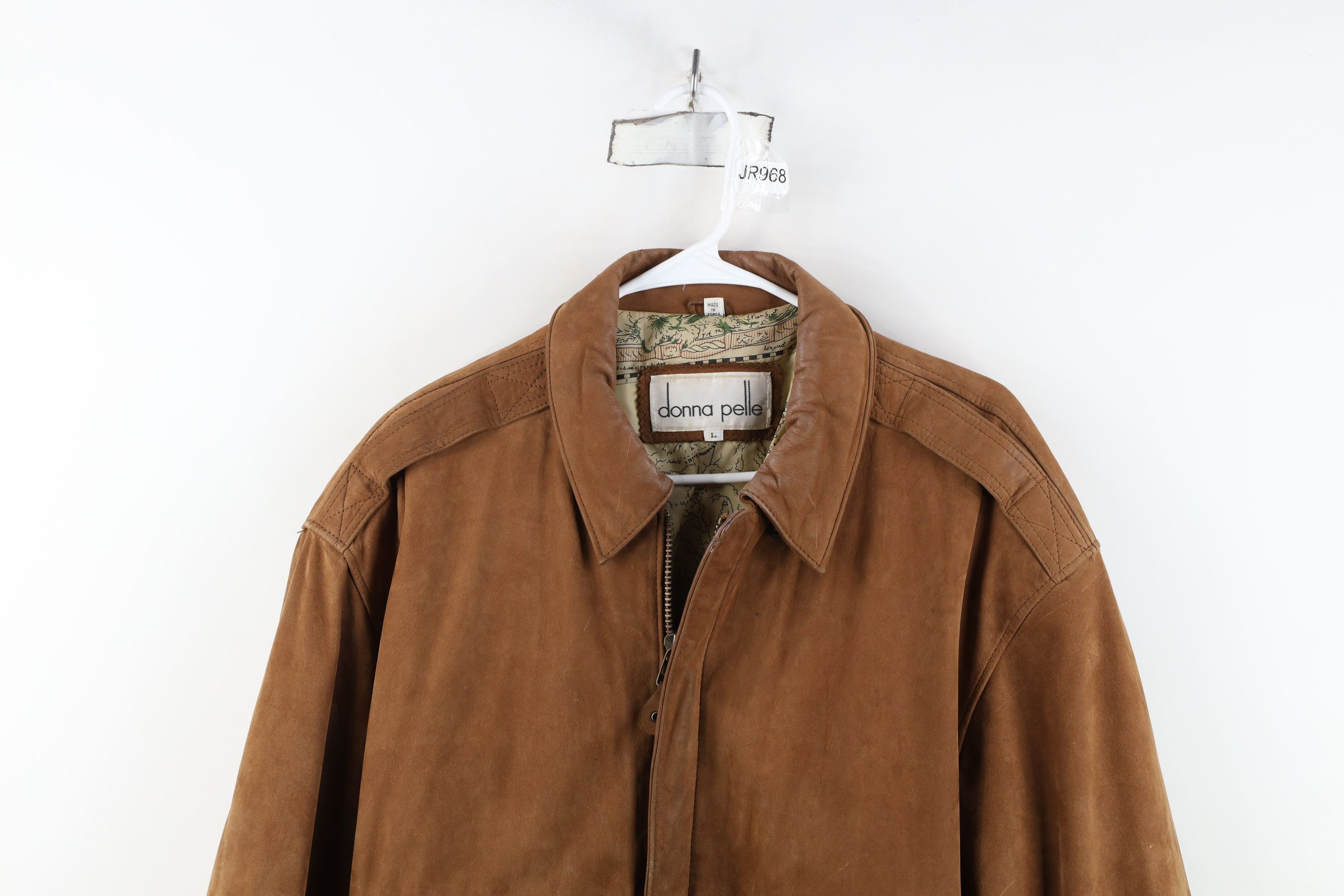 Vintage Vintage 90s Streetwear Suede Leather Flight Bomber Jacket Size US L / EU 52-54 / 3 - 2 Thumbnail