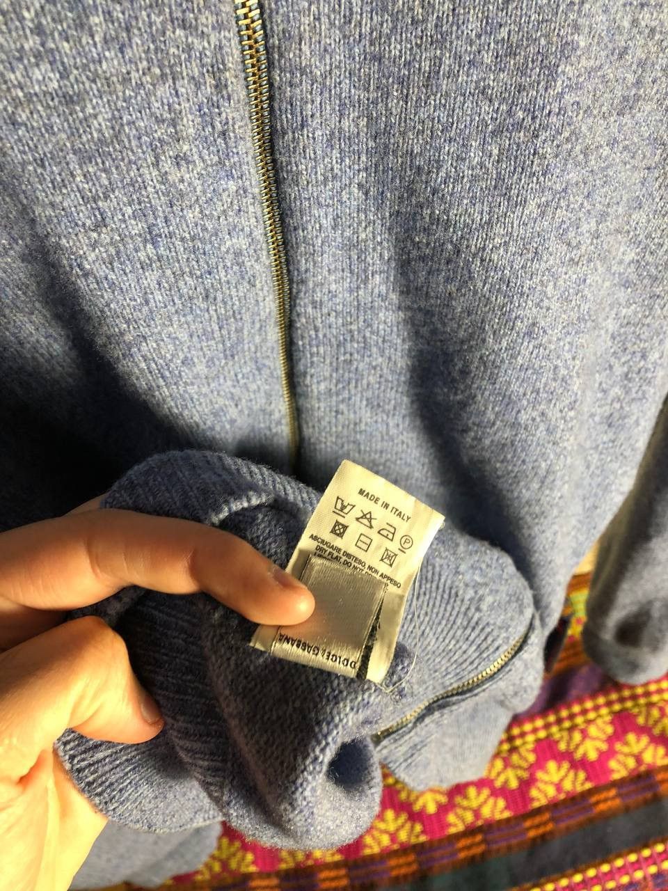 Dolce & Gabbana × Vintage VERY RARE DOLCE & GABBANA ZIP SWEATER WOOL ITALIAN DESIGNER Size US L / EU 52-54 / 3 - 11 Thumbnail
