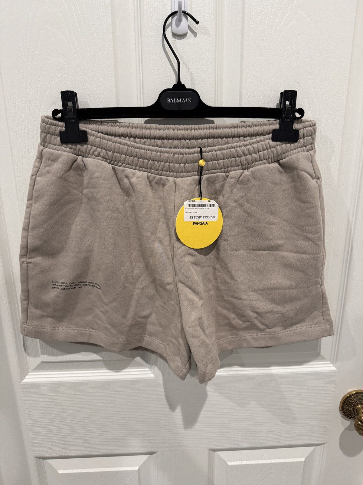 Pangaia Cream Khaki Sweat Short size XL