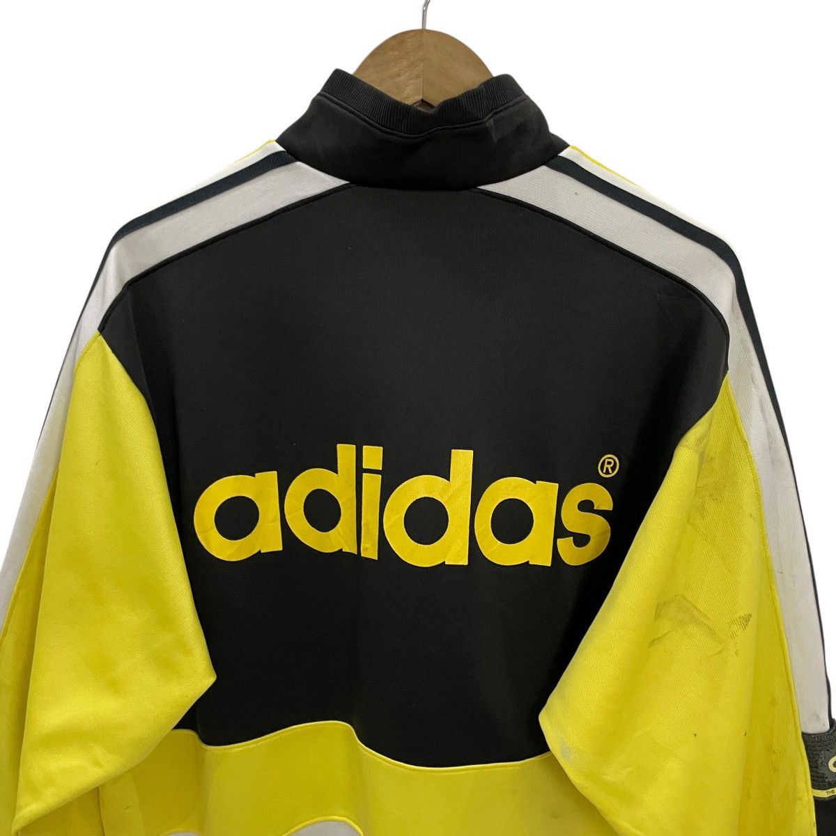 Adidas Vintage 90s Adidas Big Logo Distressed Jacket Size US L / EU 52-54 / 3 - 4 Thumbnail