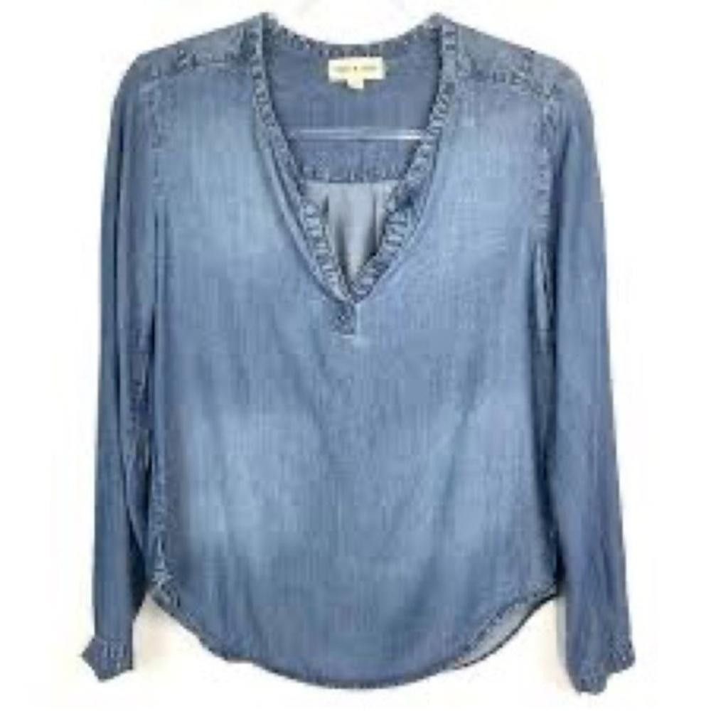 Designer Cloth and Stone chambray top Size XS / US 0-2 / IT 36-38 - 1 Thumbnail