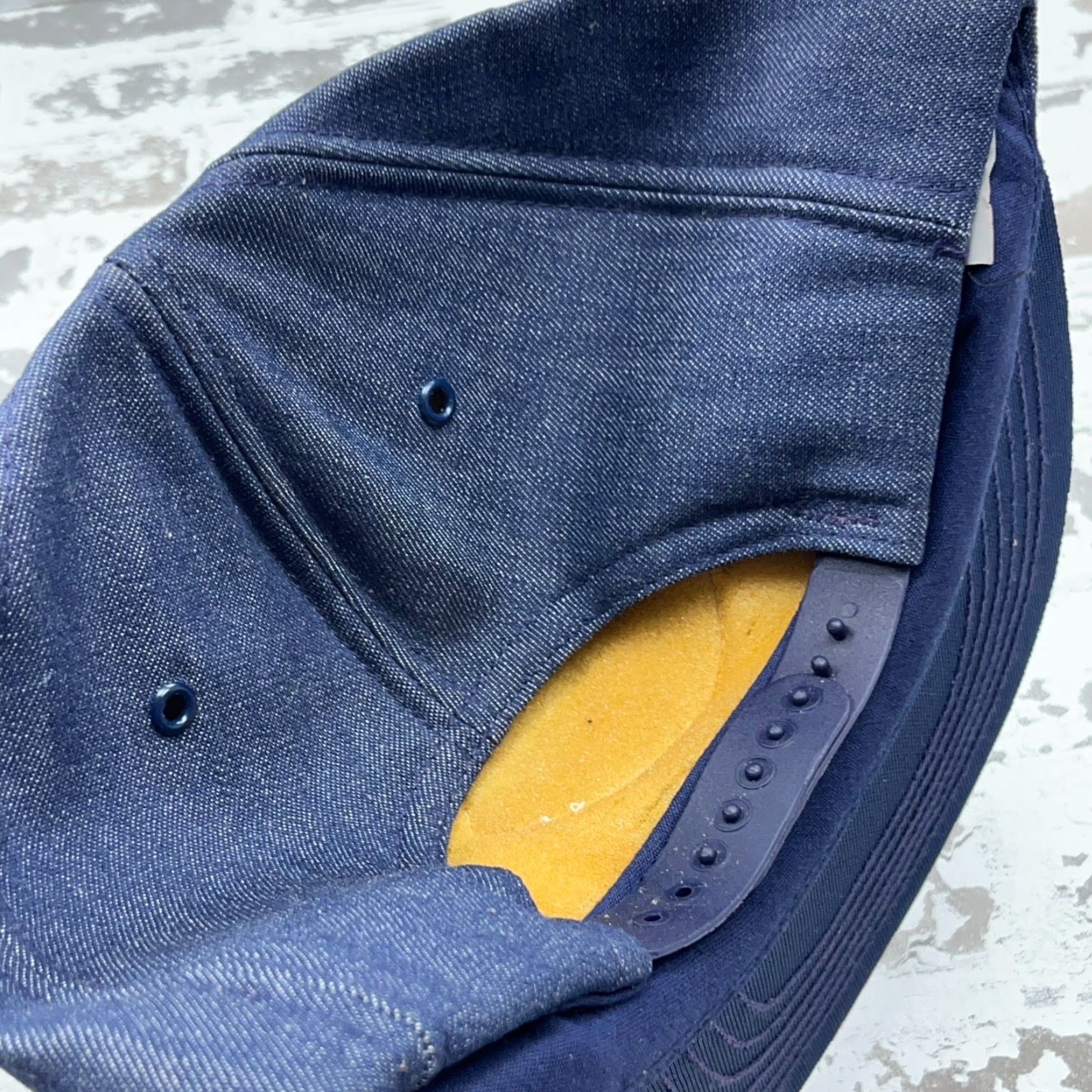 Vintage VINTAGE Ownco Hat Cap Trucker SnapBack Denim Patch 80s Made In USA Foam Jean Farm Adjustable One Size Blue Mens Size US 35 - 6 Thumbnail