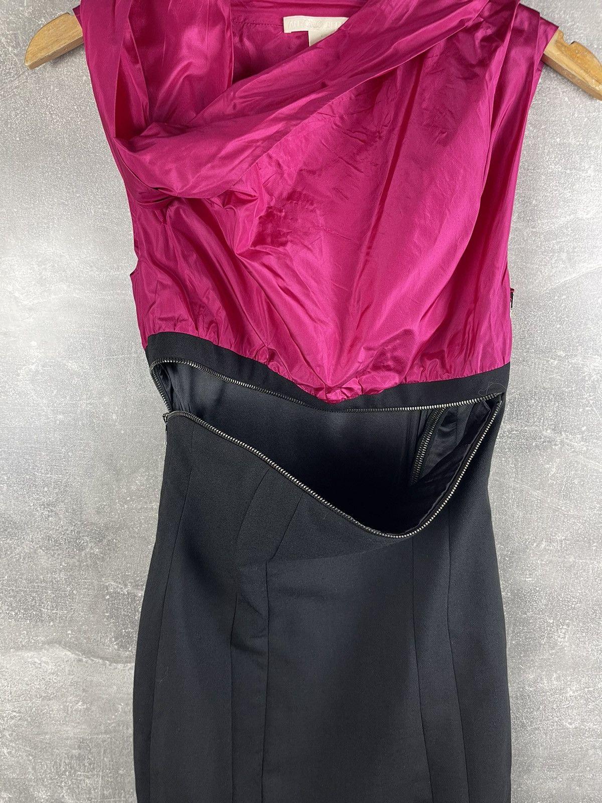 Antonio Berardi Antonio Berardi Made in Italy Silk Wool Dress Fuchsia Black Size XS / US 0-2 / IT 36-38 - 5 Thumbnail