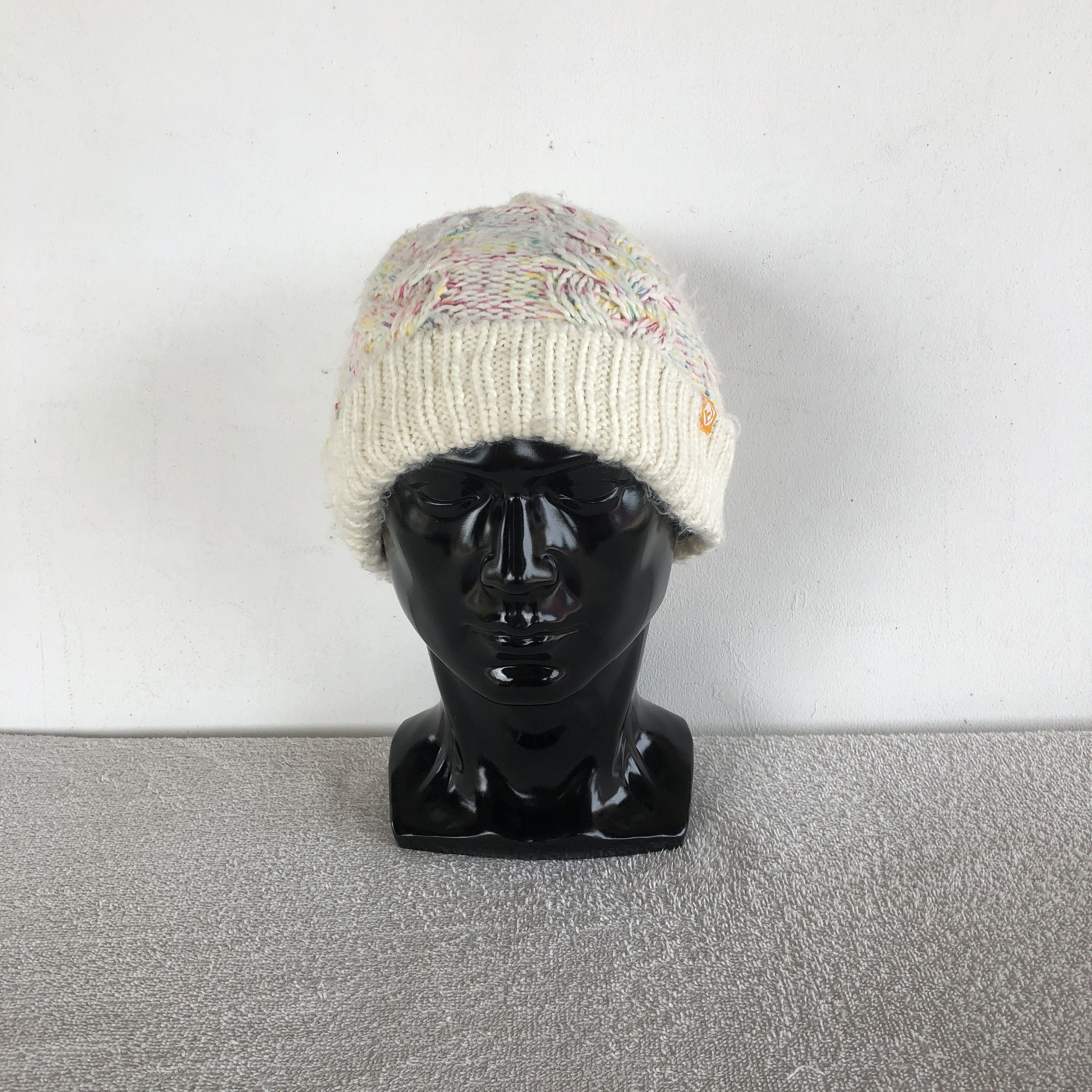 Japanese Brand Vintage Y2K Cable Knit Beanie Snow Caps Hats Size ONE SIZE - 2 Thumbnail