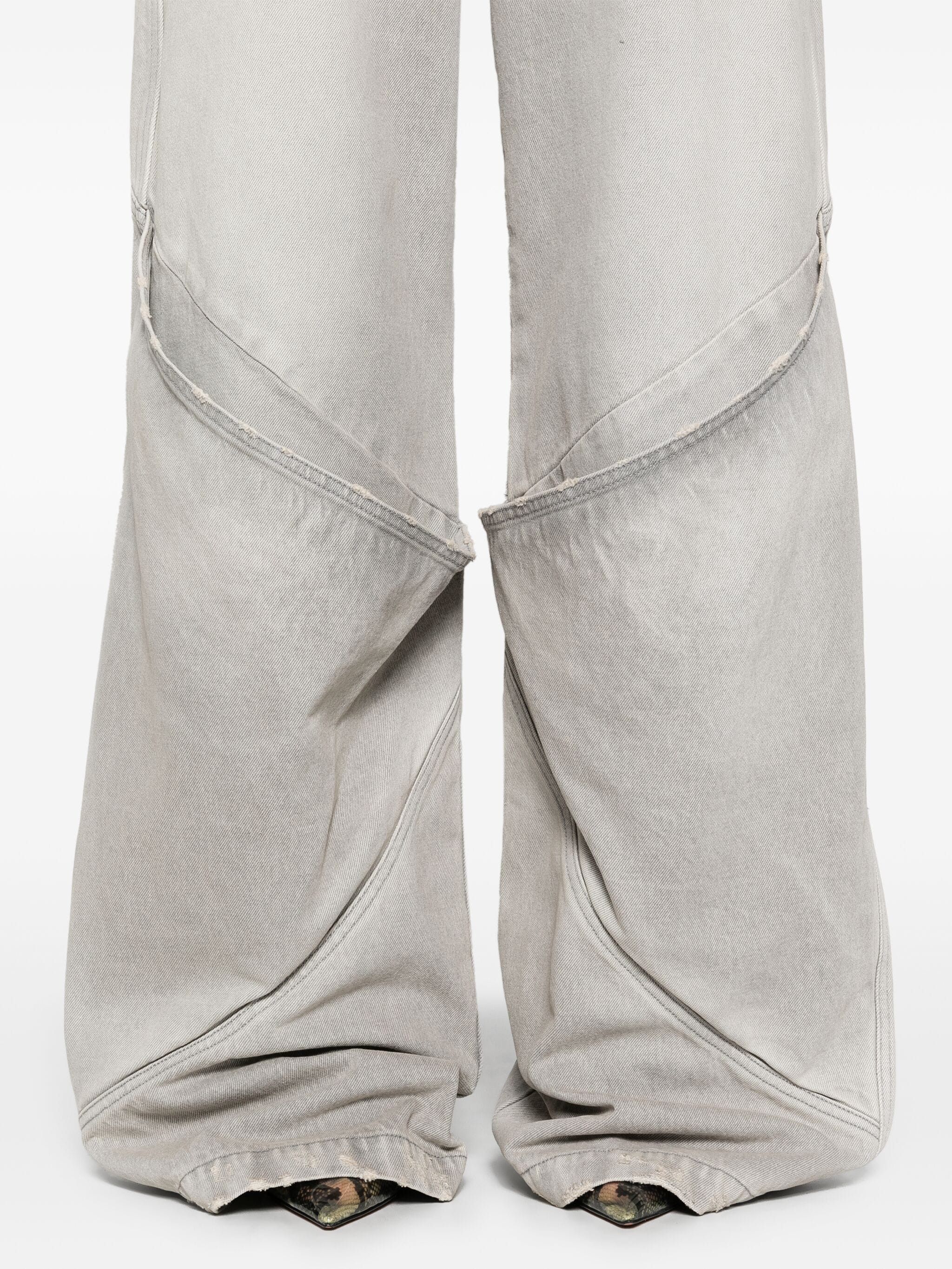 The Attico o1s22i1n1024 Baggy Jeans in Grey Size 26" / US 2 / IT 38 - 5 Thumbnail