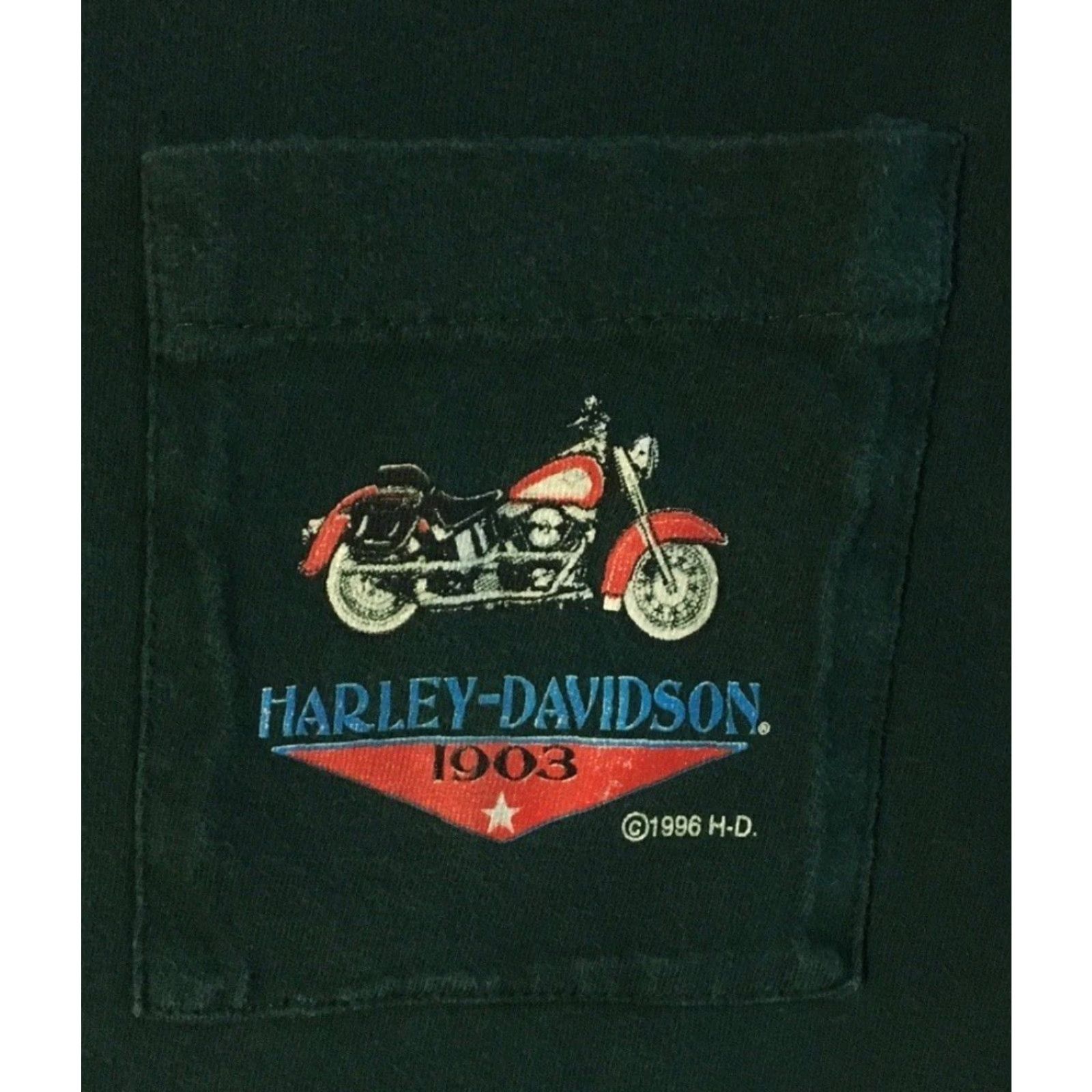 Harley Davidson VINTAGE Harley Davidson Eagle Faded Immortal Shirt M USA Biker Grunge 90s 80s Green Long Sleeve Crew Neck Graphic Tee Men Mens Size US M / EU 48-50 / 2 - 4 Thumbnail