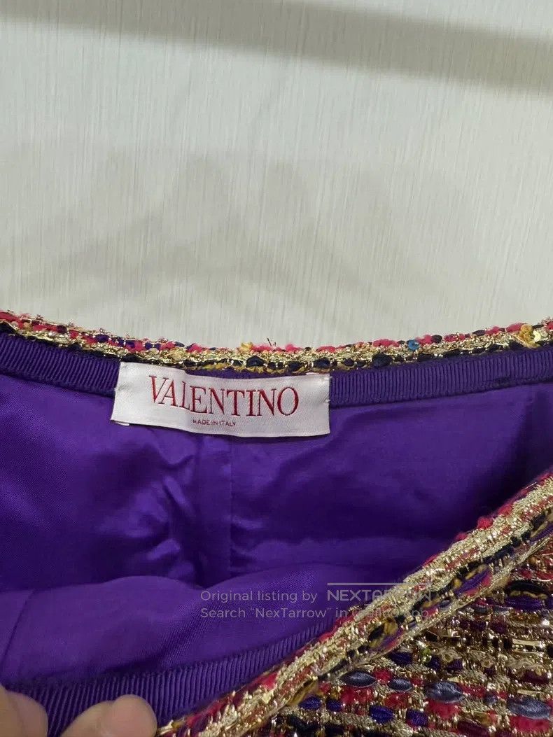 Valentino Valentino Gold thread high-waisted shorts Size 37" - 4 Thumbnail