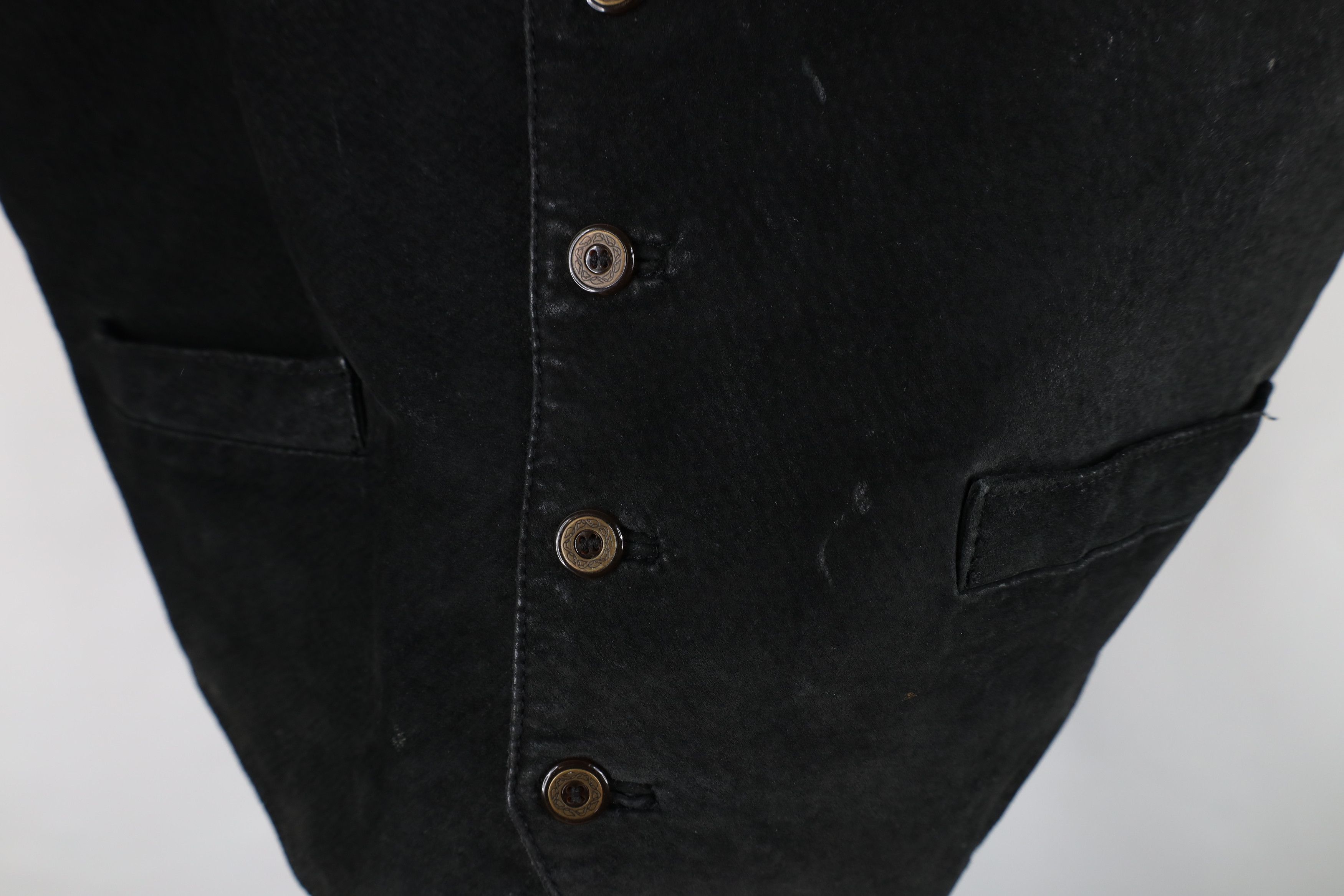 Vintage Vintage 90s Streetwear Suede Leather Vest Jacket Black Size US XL / EU 56 / 4 - 5 Thumbnail