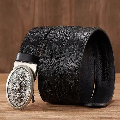 VIBE 105cm Triple Wolf Buckle Belt Size ONE SIZE - 7 Thumbnail