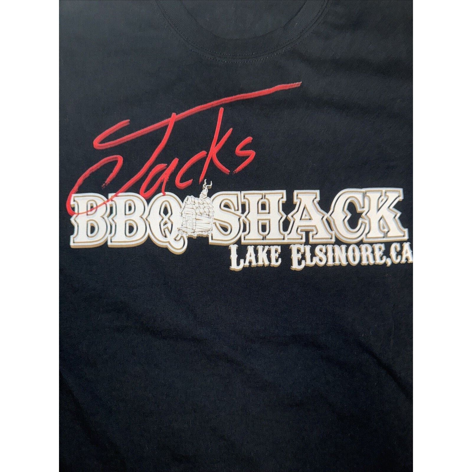 Band Tees × Junk Food Jacks BBQ Shack T-Shirt Eat Our Meat Black 20.5x28 L Cut Tag Size US L / EU 52-54 / 3 - 3 Thumbnail