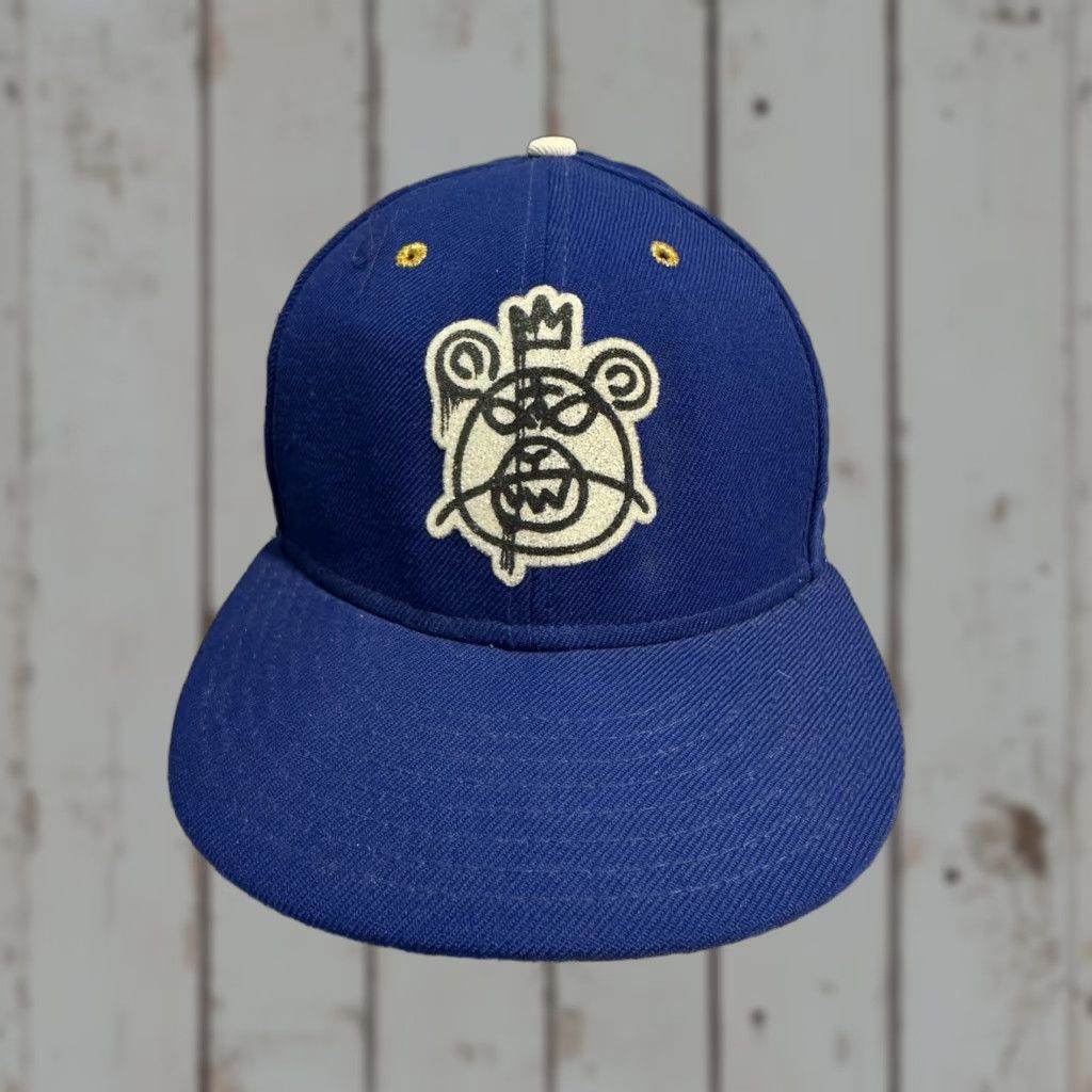 New Era VINTAGE New Era 59Fifty Mishka Bear Mop Blue 7 1/4 Fitted Hat/Cap RARE Size ONE SIZE - 1 Thumbnail