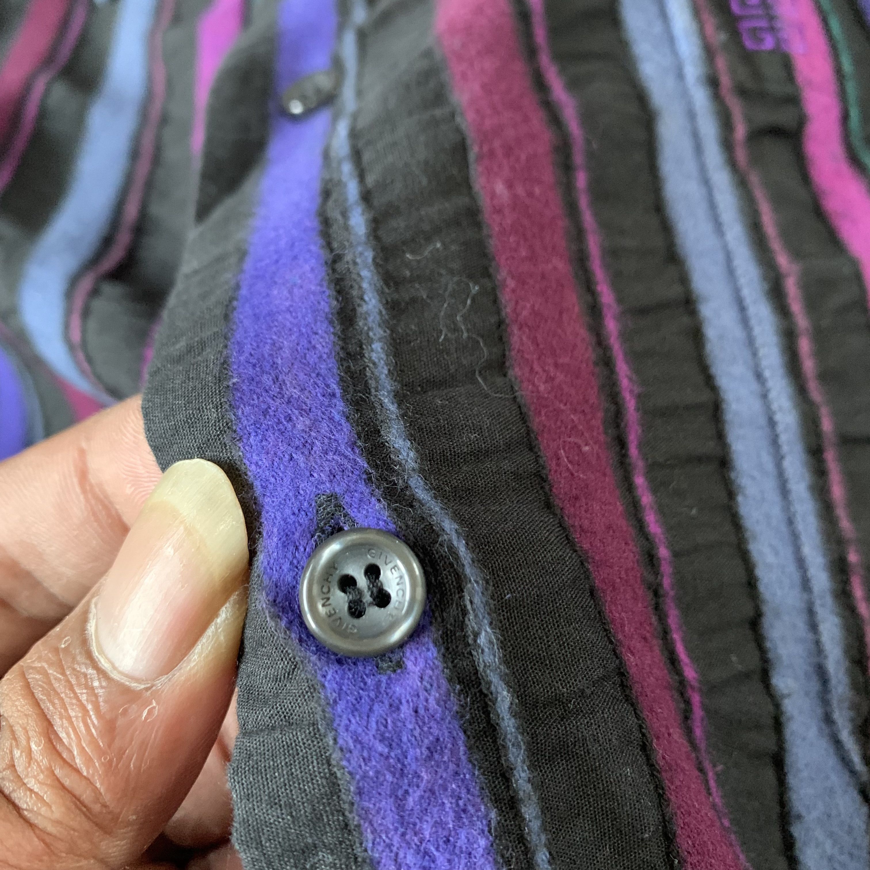 Givenchy Vintage 90s Givenchy Striped Button Longsleeve Shirt Size US L / EU 52-54 / 3 - 6 Thumbnail