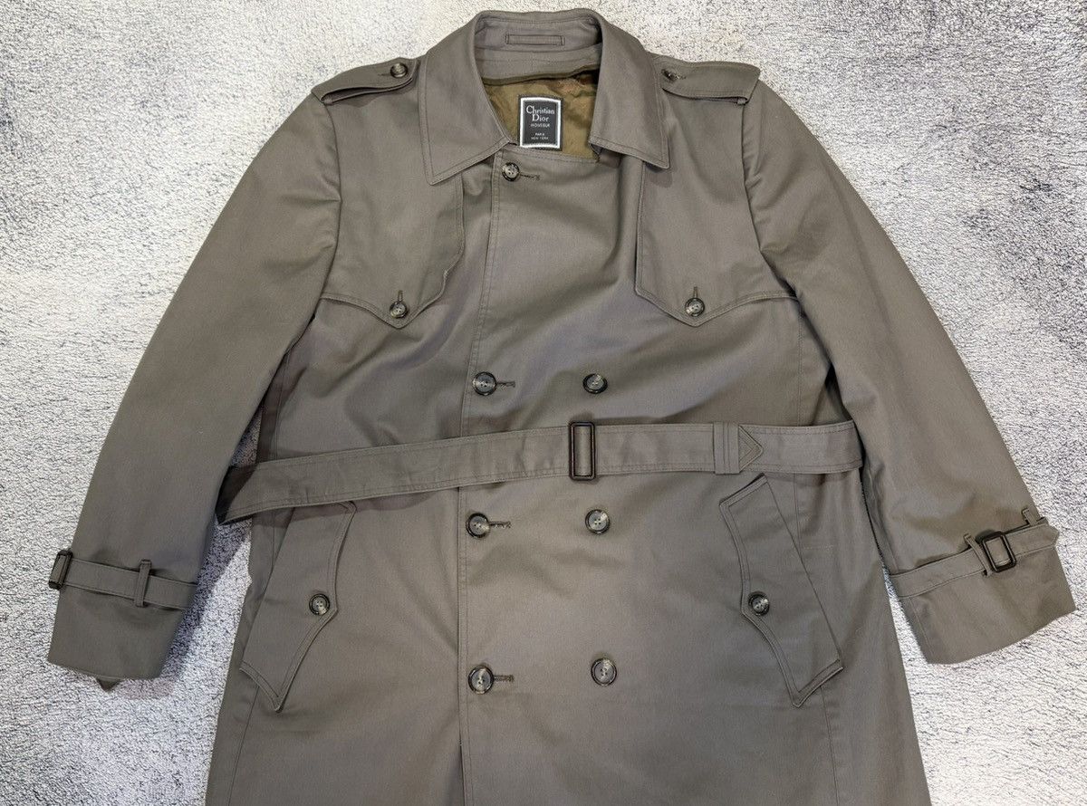 Christian Dior Monsieur Vintage Christian Dior Trench Coat Belted 44R Men Gray Taupe Size US L / EU 52-54 / 3 - 5 Thumbnail