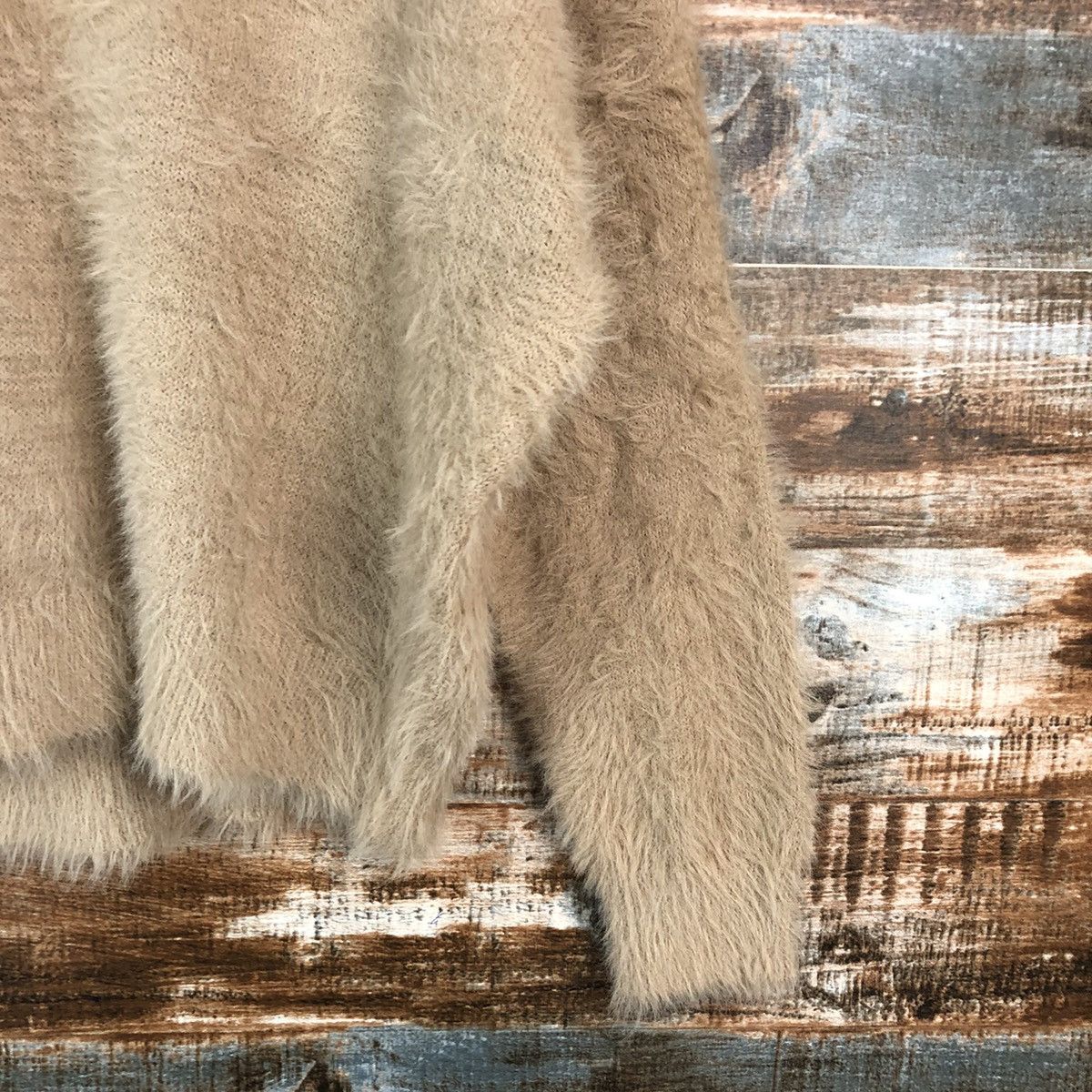 Homespun Knitwear DLL Ingni Brown shaggy fur Mohair Knitwear #C048 Size M / US 6-8 / IT 42-44 - 8 Thumbnail