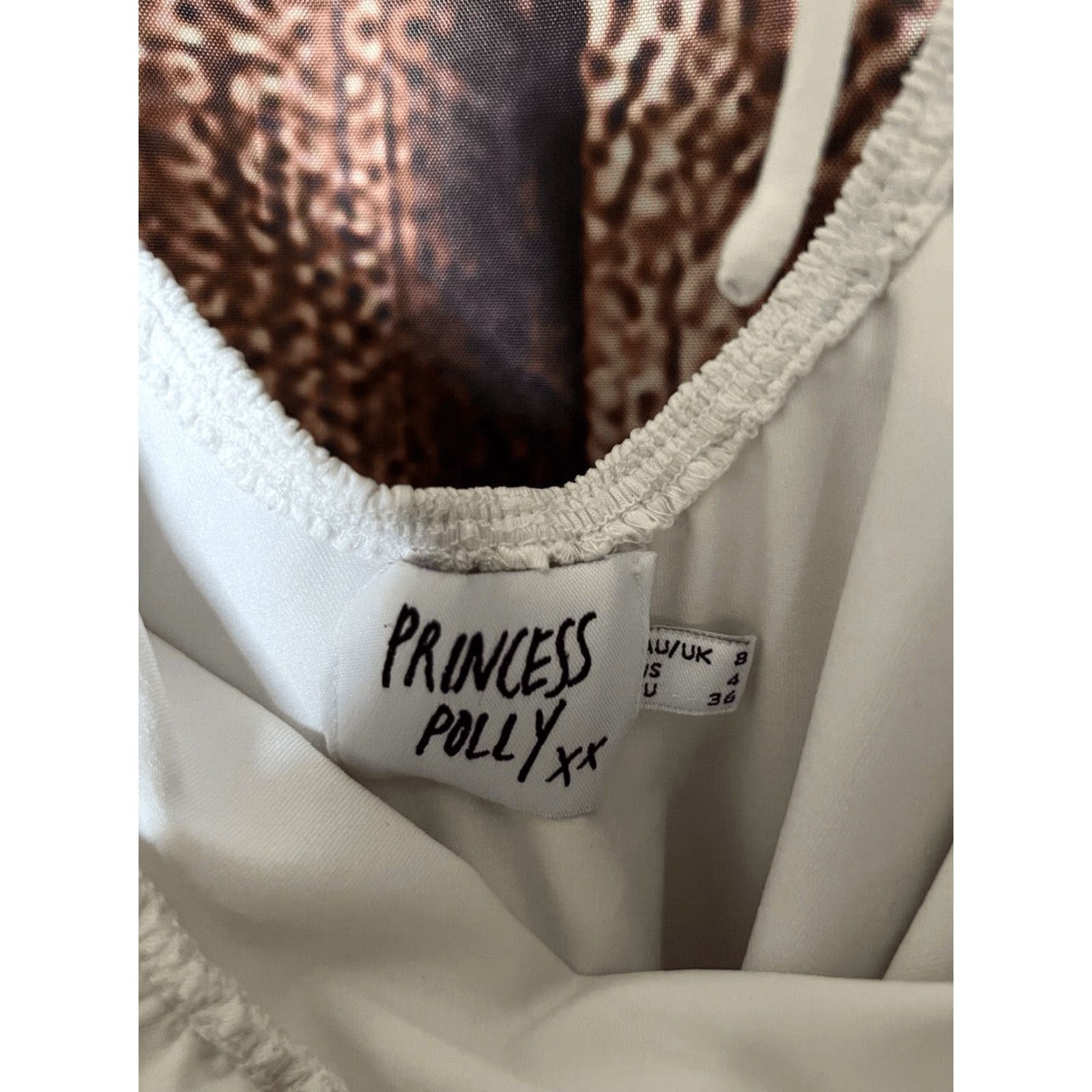 PRINCESS POLLY Princess Polly Womens Tank White Sleeveless One Piece Size 4 Size S / US 4 / IT 40 - 3 Thumbnail