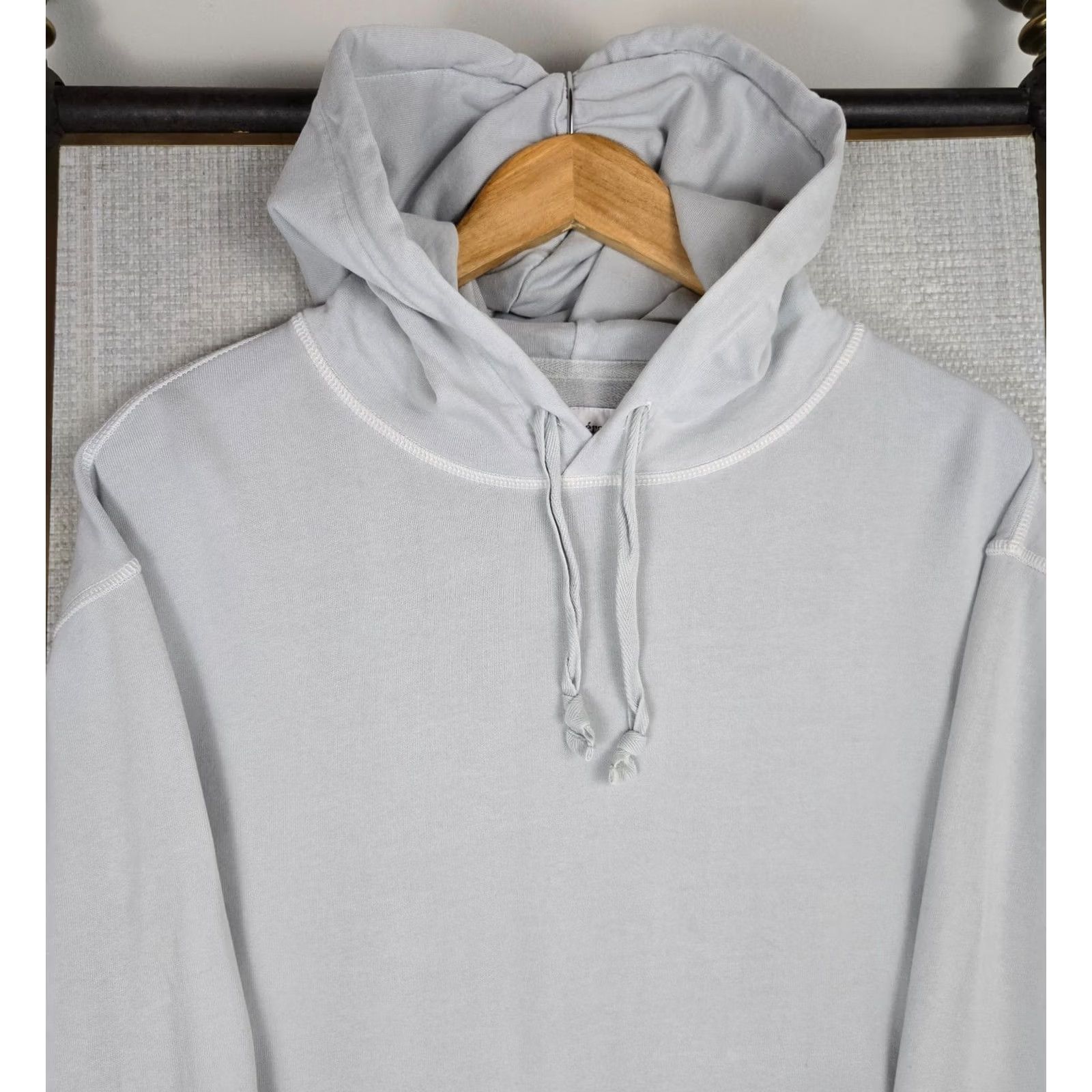Vintage OFFICINE GENERALE Mens Pullover Hooded Sweatshirt Cotton Gray XL Sweatshirt Hooded Pullover Knit New Old Stock Mens Clothing Womens? Size US XL / EU 56 / 4 - 7 Thumbnail