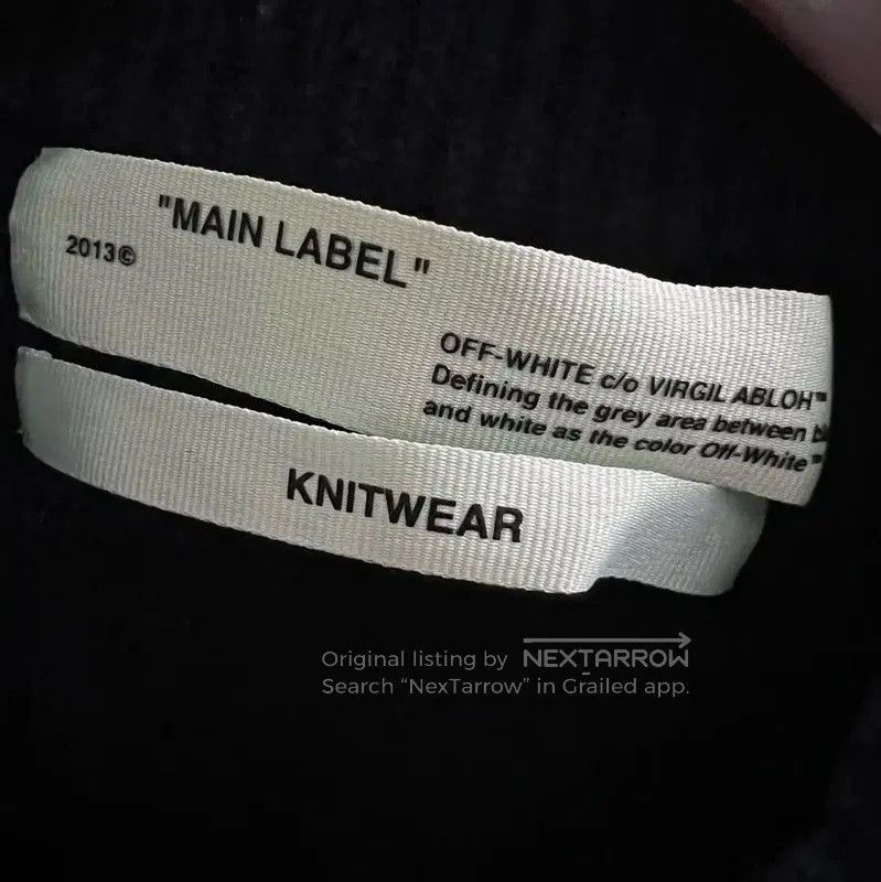 Off-White Off-White Women's Navy Wool Logo Pullover Sweater . Size XS / US 0-2 / IT 36-38 - 3 Thumbnail