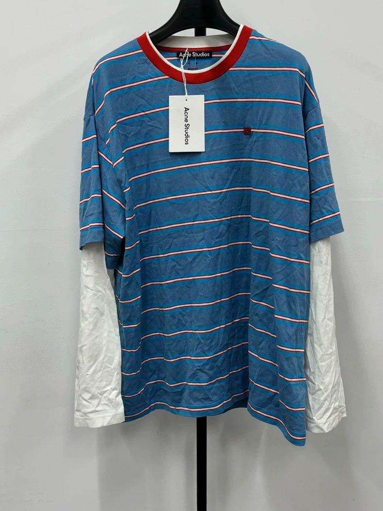 Acne Studios Acne Studios Striped Layered Long Sleeve T-Shirt- DMC Size US S / EU 44-46 / 1 - 1 Thumbnail
