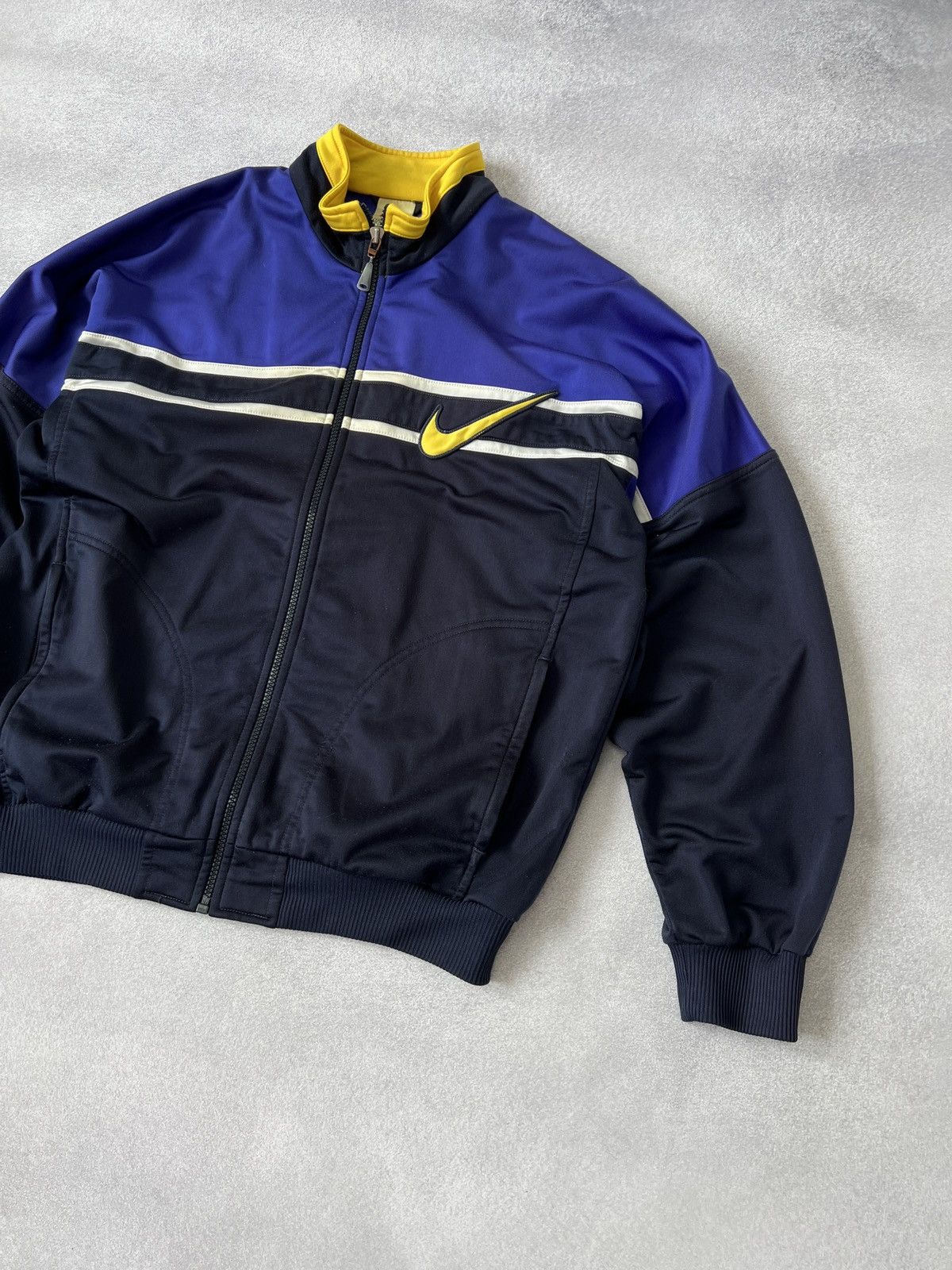 Nike × Vintage Vintage Nike Tracksuit Blue Yellow Retro Style Big Logo Size US S / EU 44-46 / 1 - 4 Thumbnail