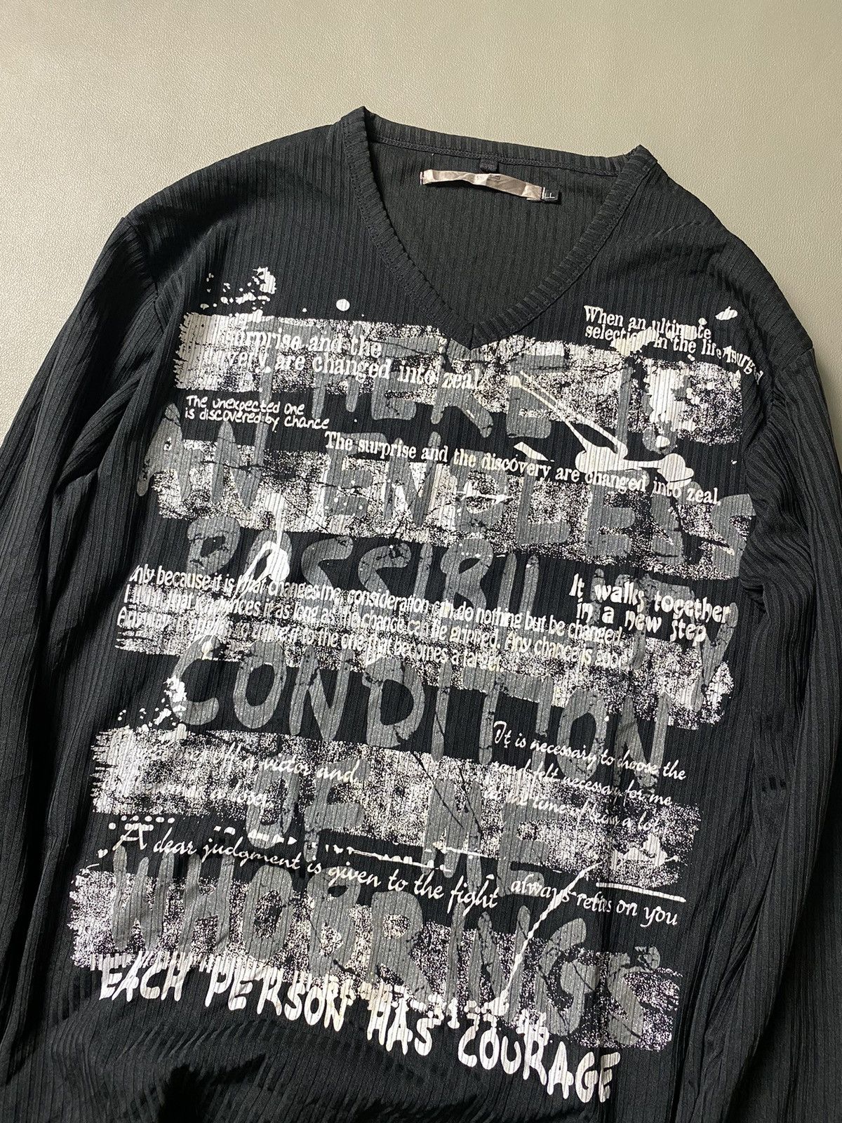 14th Addiction × KMRii × Yasuyuki Ishii Black Label Poem Punk Seditionaries Longsleeve Size US L / EU 52-54 / 3 - 4 Thumbnail